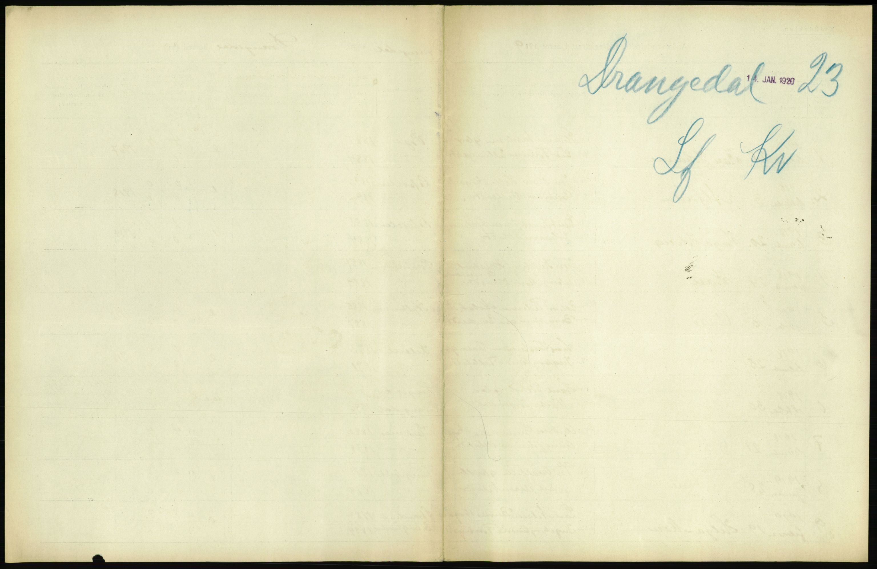 Statistisk sentralbyrå, Sosiodemografiske emner, Befolkning, RA/S-2228/D/Df/Dfb/Dfbi/L0021: Telemark fylke: Levendefødte menn og kvinner. Bygder., 1919, s. 225