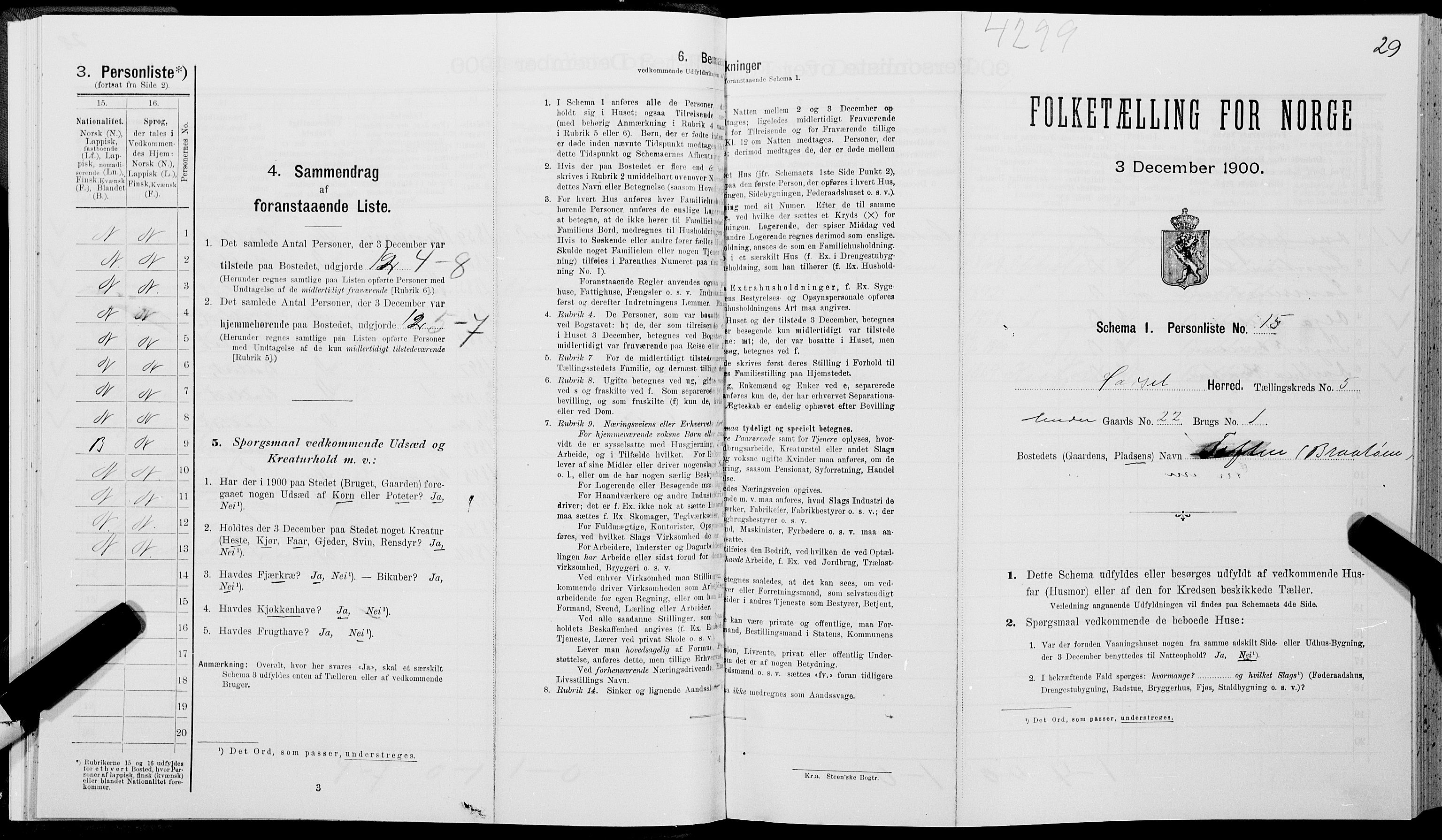 SAT, Folketelling 1900 for 1866 Hadsel herred, 1900, s. 493