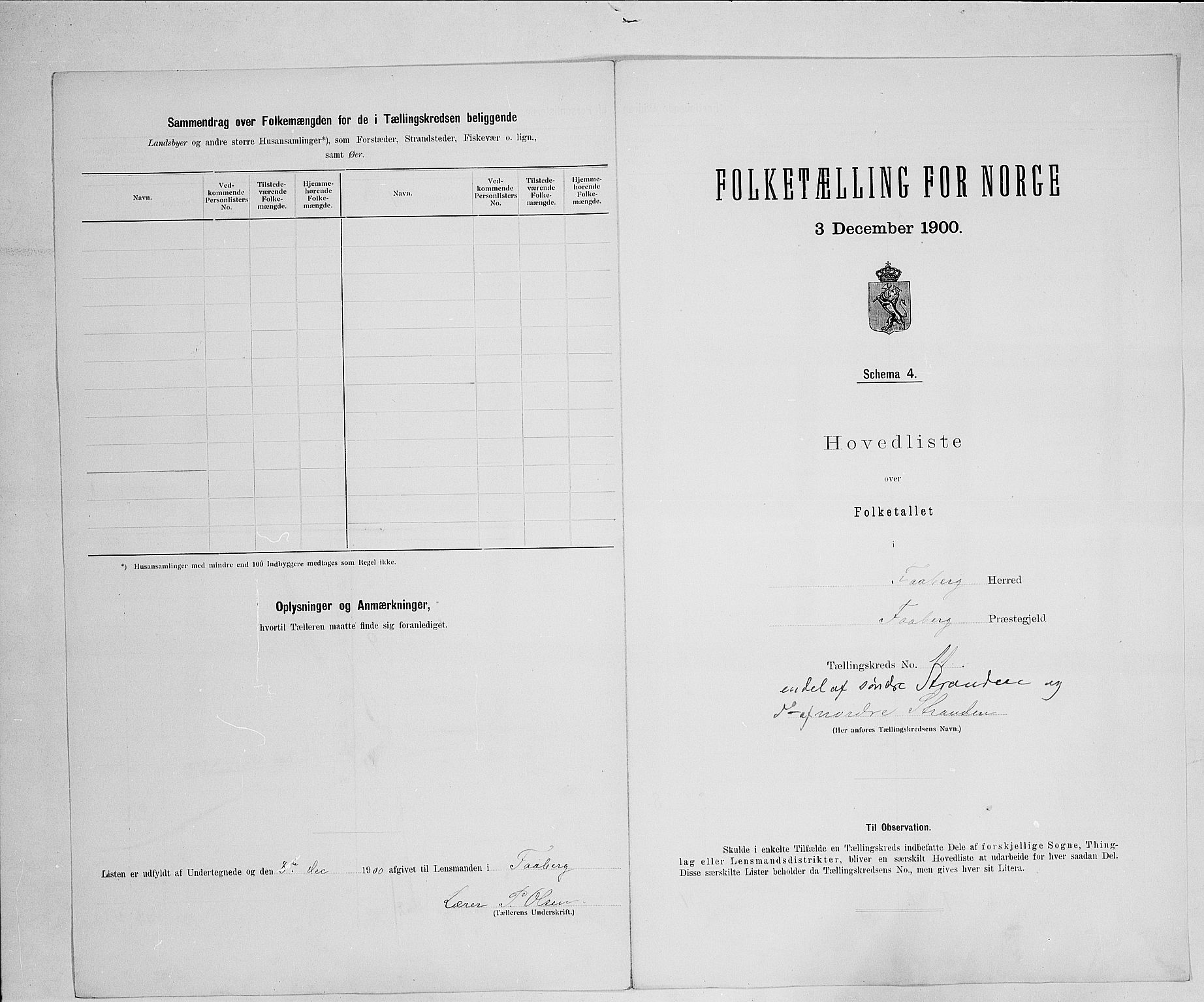 SAH, Folketelling 1900 for 0524 Fåberg herred, 1900, s. 52