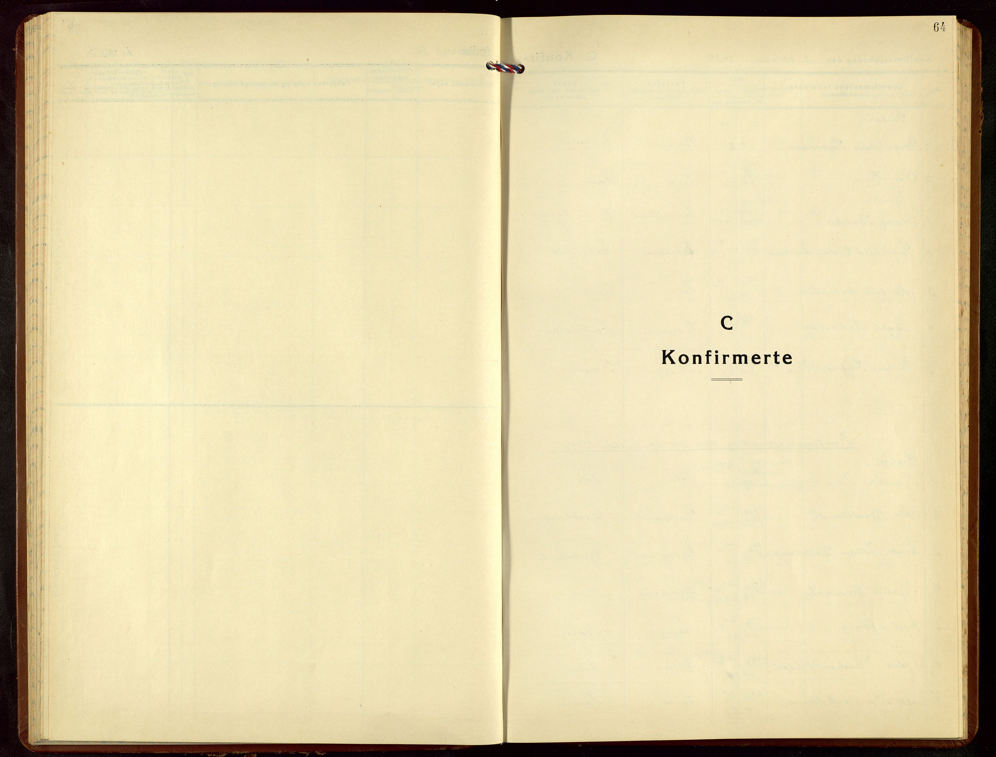 Høgsfjord sokneprestkontor, AV/SAST-A-101624/H/Ha/Hab/L0006: Klokkerbok nr. B 6, 1939-1965, s. 64