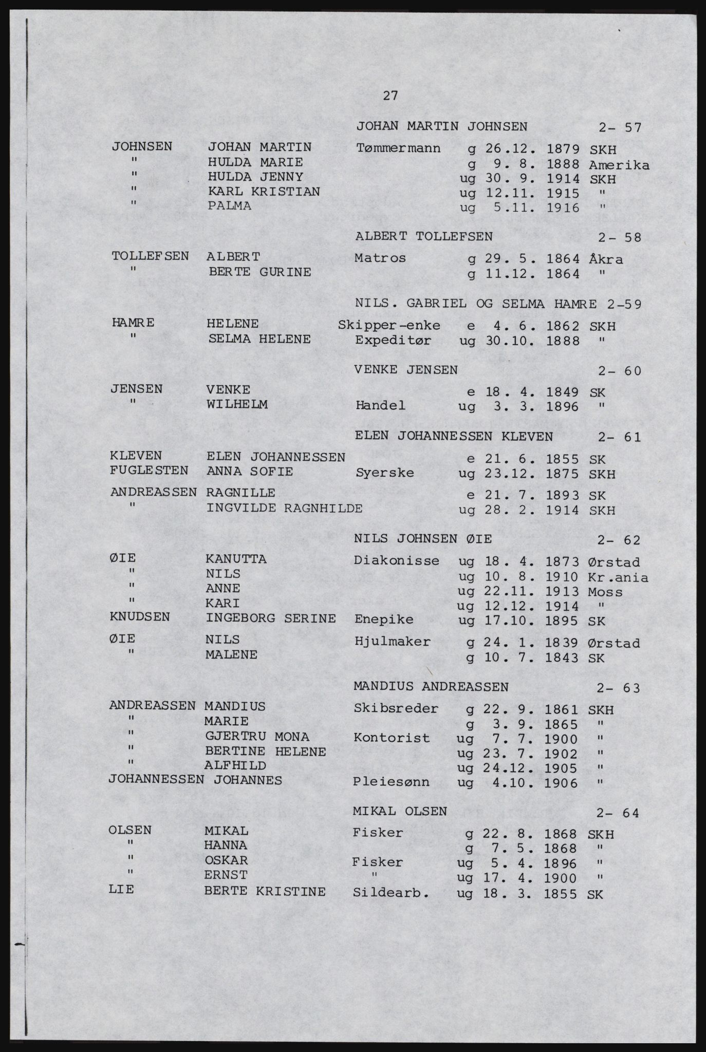 SAST, Avskrift av folketellingen 1920 for Karmøy, 1920, s. 39
