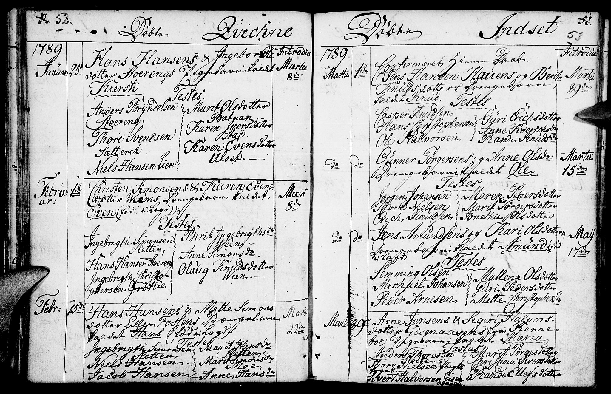 Kvikne prestekontor, AV/SAH-PREST-064/H/Ha/Haa/L0003: Ministerialbok nr. 3, 1785-1814, s. 52-53