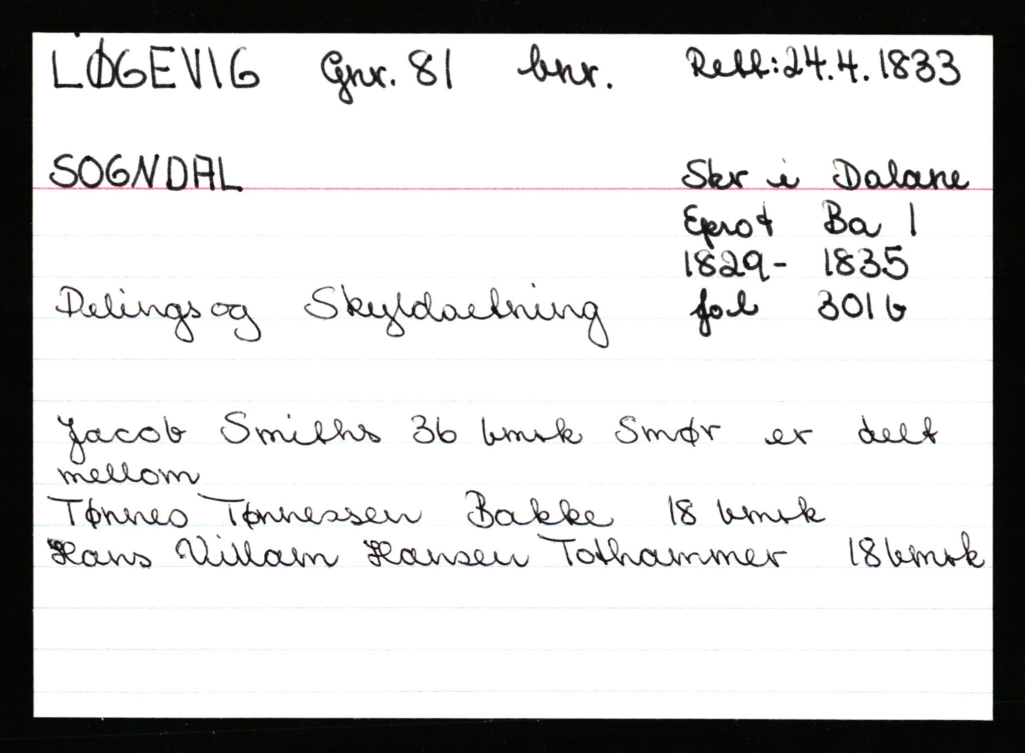Statsarkivet i Stavanger, AV/SAST-A-101971/03/Y/Ym/L0037: Åstedskort sortert etter gårdsnavn: Lædre - Mauland, 1600-1950, s. 55