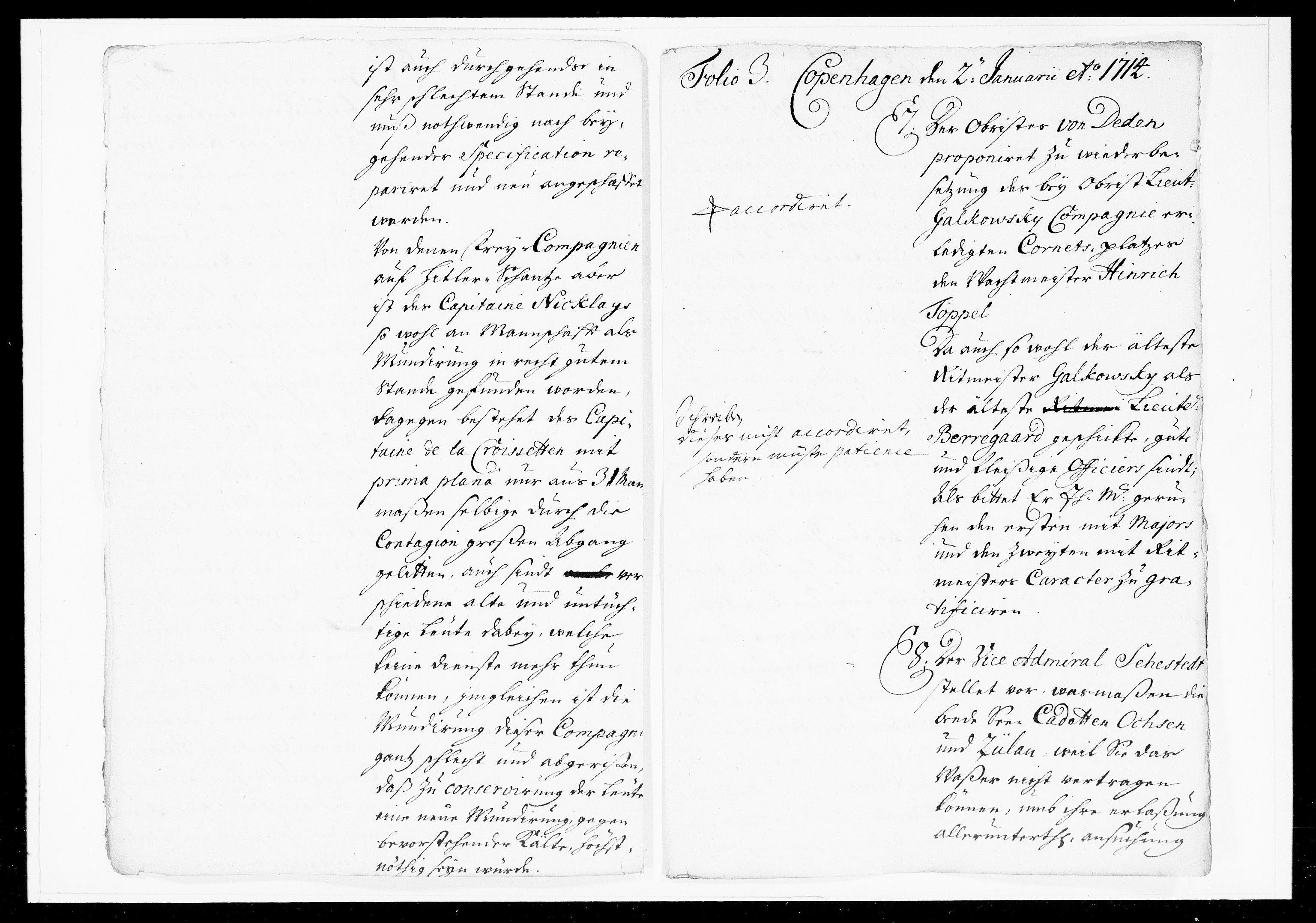 Krigskollegiet, Krigskancelliet, DRA/A-0006/-/1003-1013: Refererede sager, 1714, s. 6