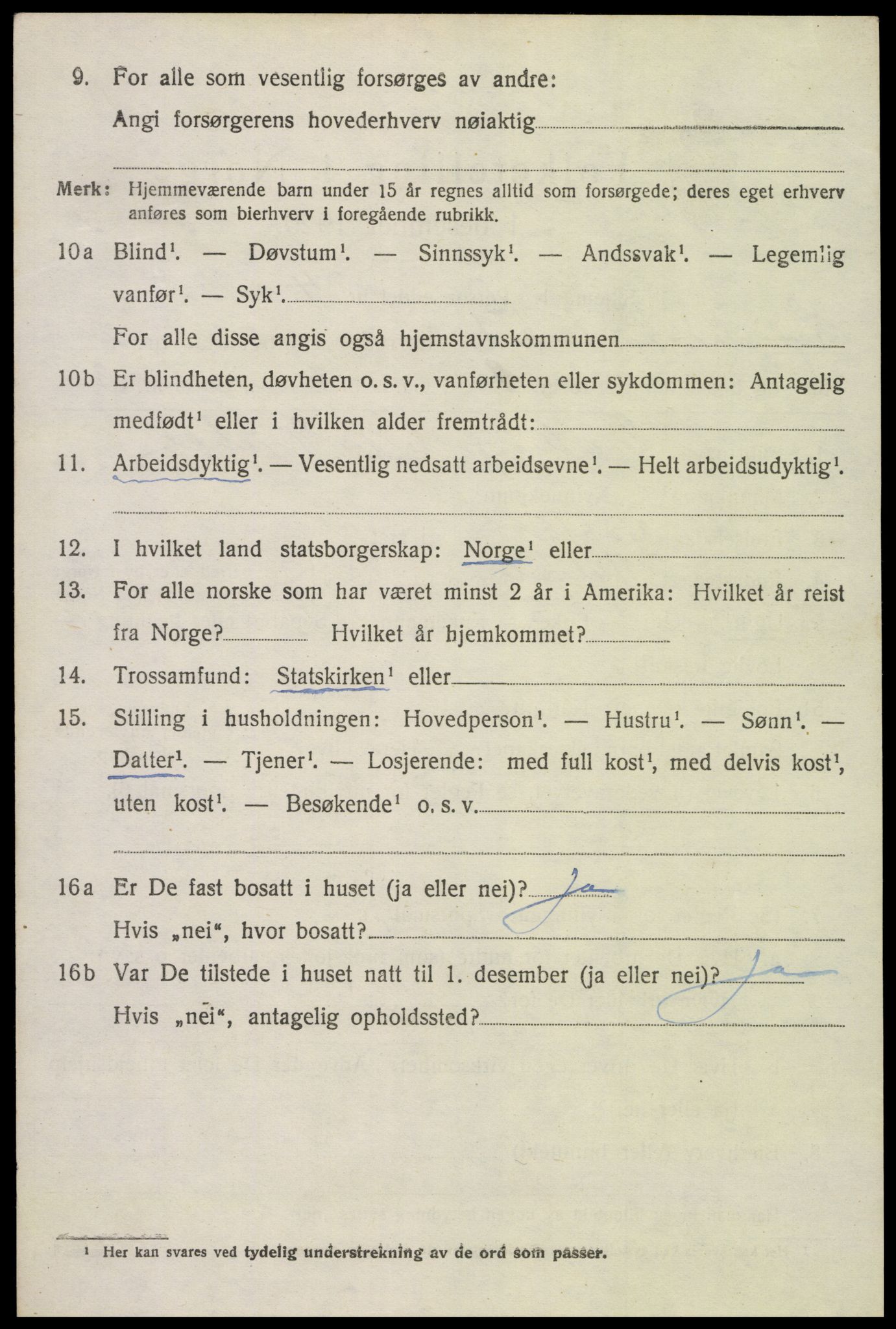SAK, Folketelling 1920 for 0939 Hylestad herred, 1920, s. 469