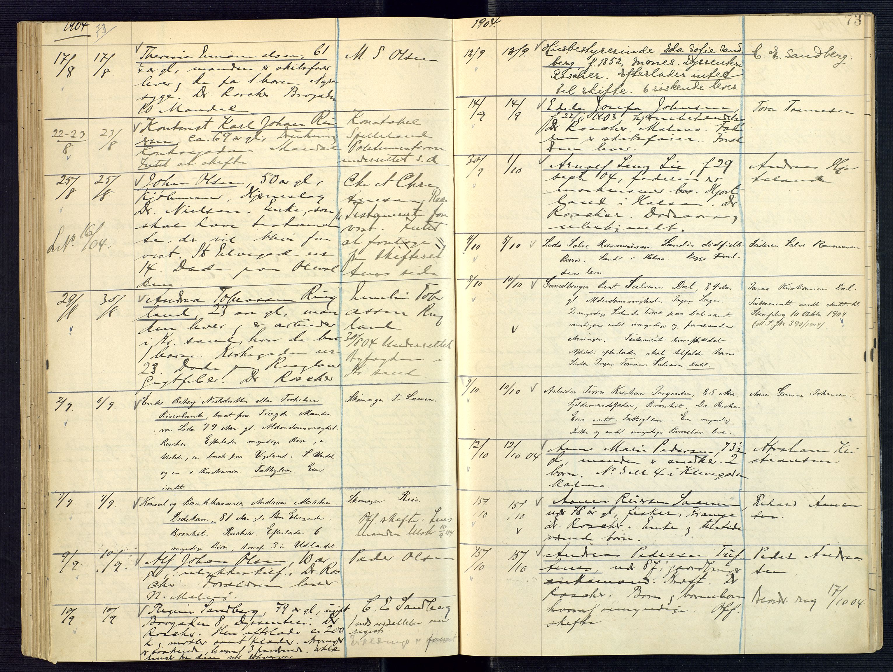 Mandal sorenskriveri, SAK/1221-0005/001/H/Ha/L0005: Dødsfall Mandal prestegjeld nr 4, 1895-1908, s. 73