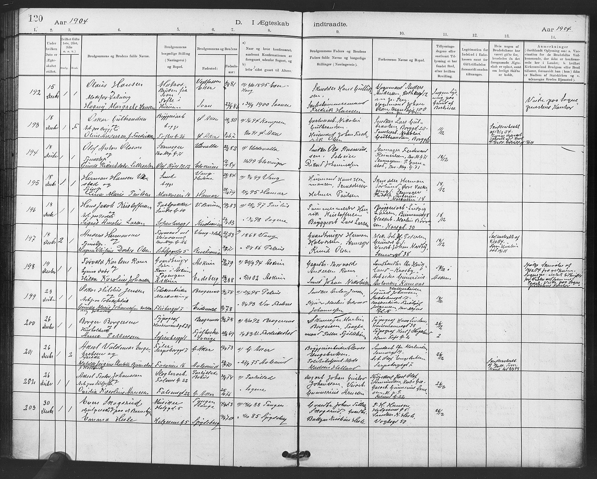 Paulus prestekontor Kirkebøker, AV/SAO-A-10871/F/Fa/L0010: Ministerialbok nr. 10, 1898-1906, s. 120