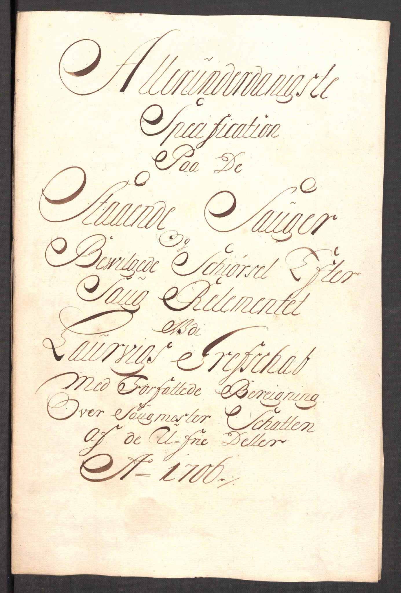 Rentekammeret inntil 1814, Reviderte regnskaper, Fogderegnskap, RA/EA-4092/R33/L1979: Fogderegnskap Larvik grevskap, 1706, s. 145