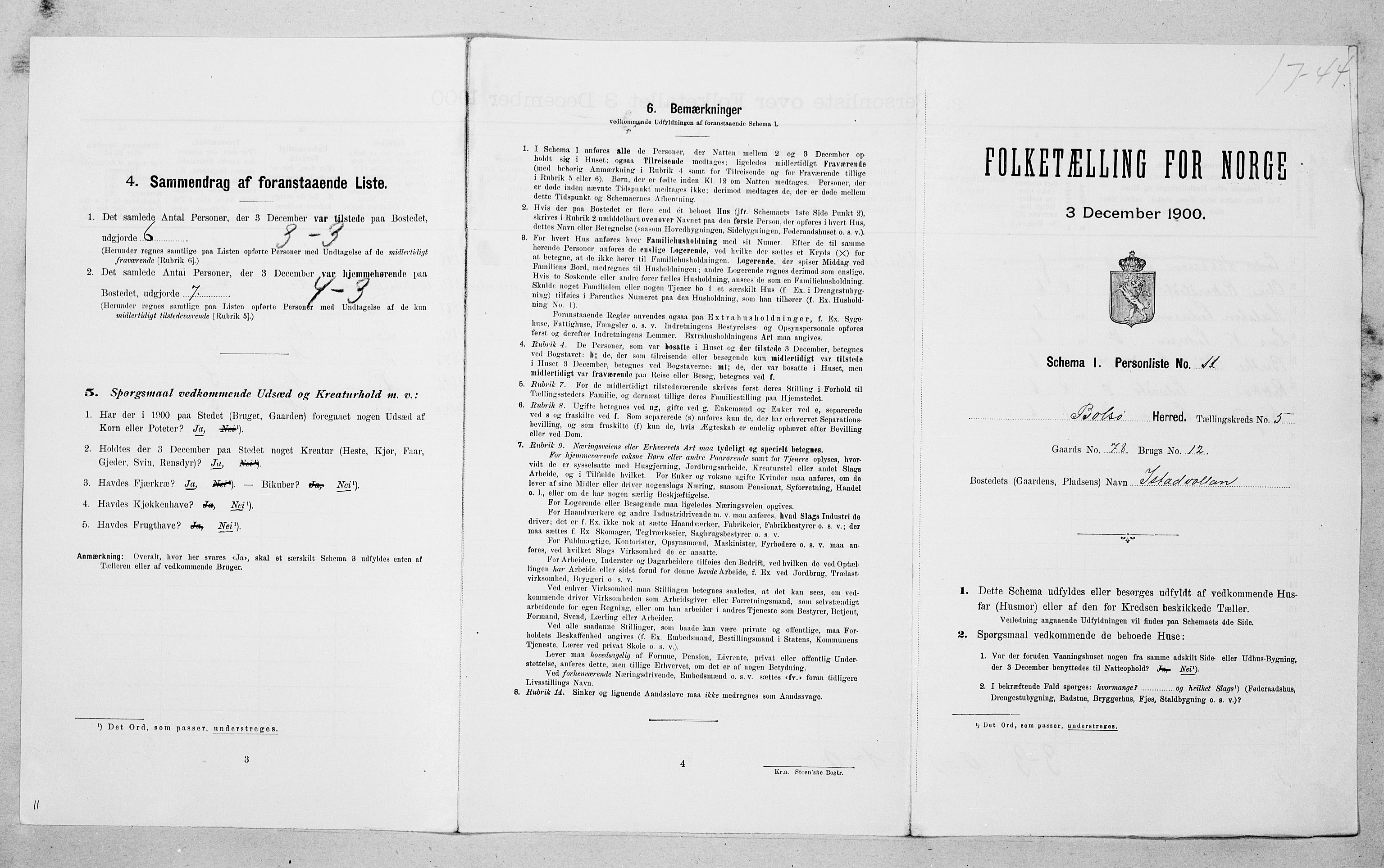 SAT, Folketelling 1900 for 1544 Bolsøy herred, 1900, s. 947