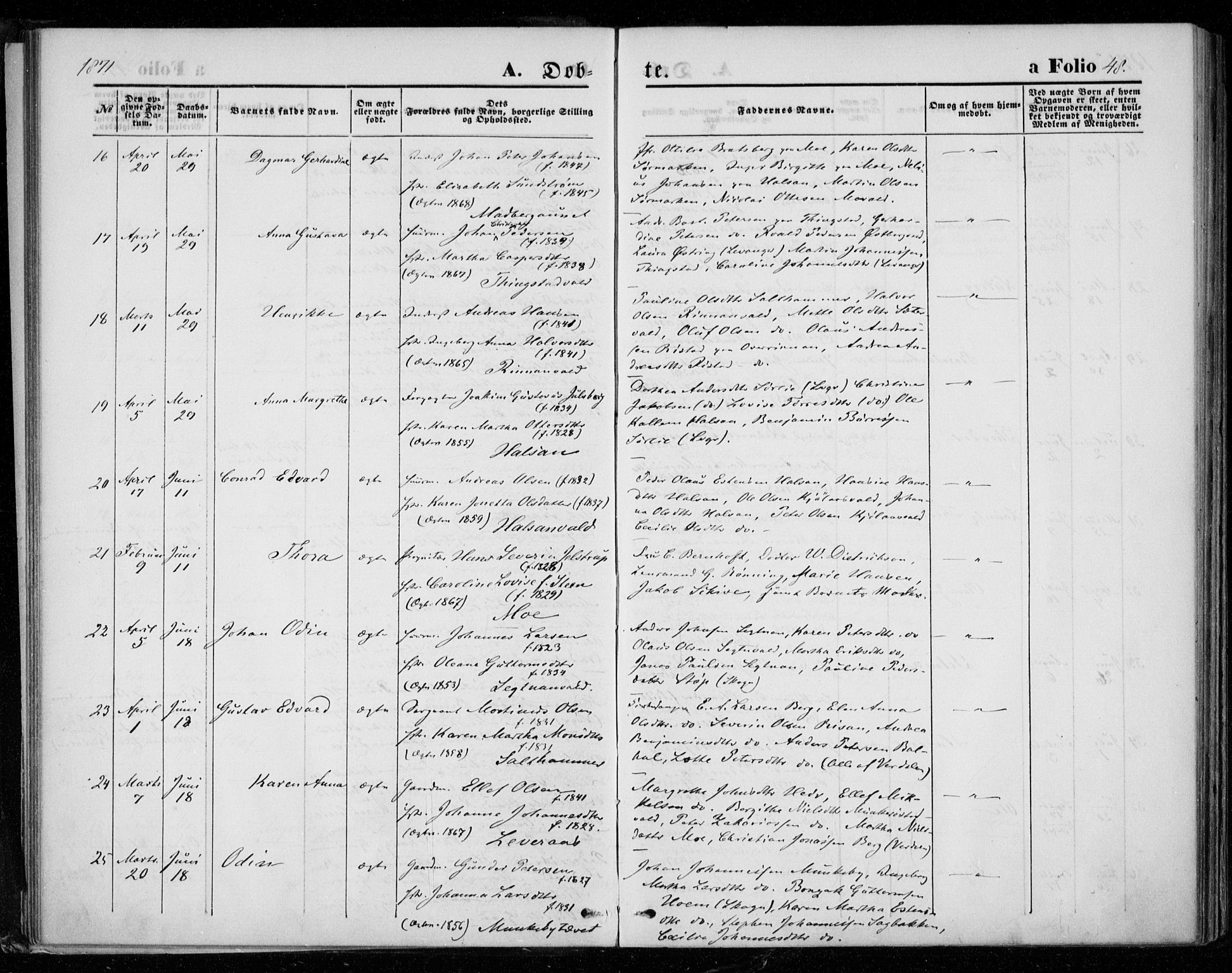 Ministerialprotokoller, klokkerbøker og fødselsregistre - Nord-Trøndelag, AV/SAT-A-1458/721/L0206: Ministerialbok nr. 721A01, 1864-1874, s. 48