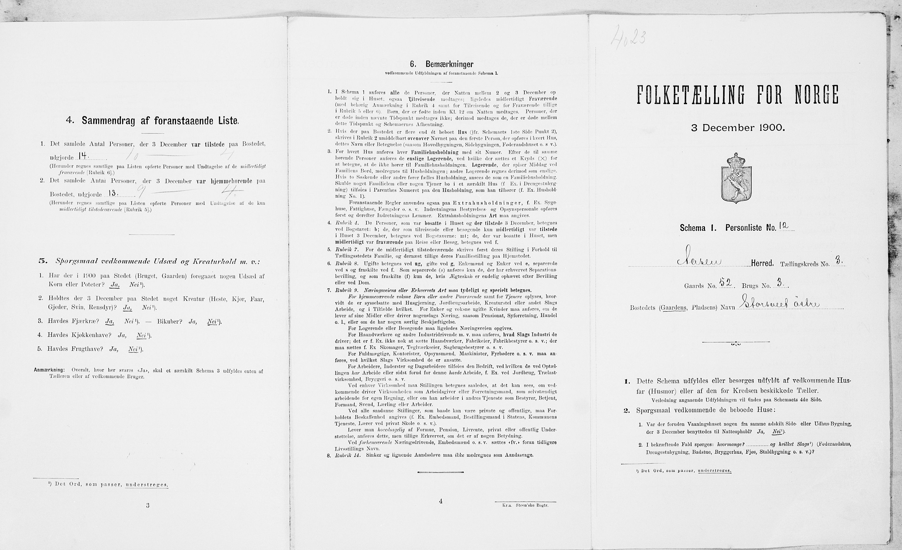 SAT, Folketelling 1900 for 1716 Åsen herred, 1900, s. 284