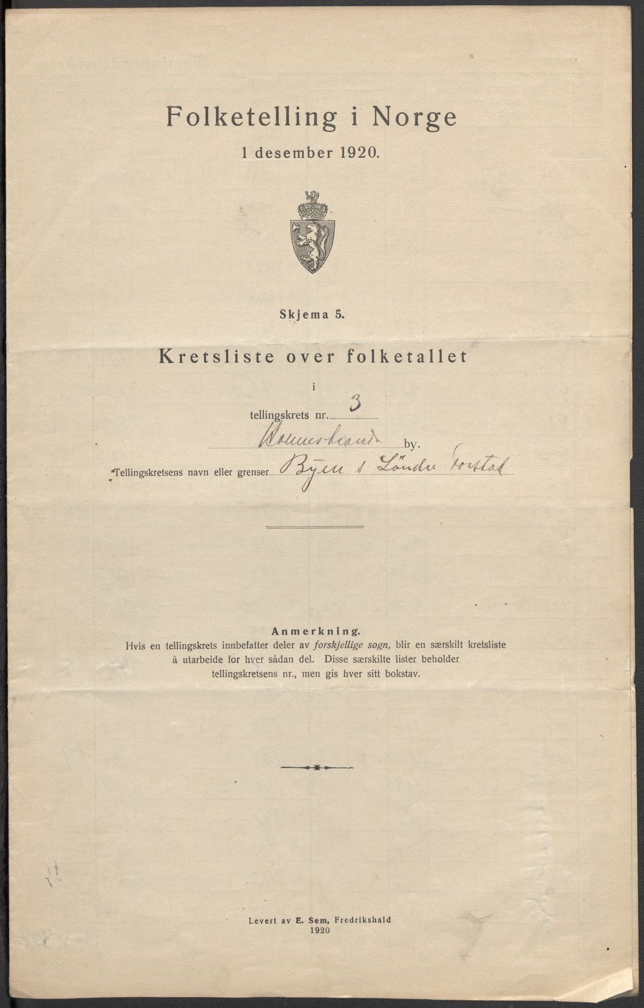 SAKO, Folketelling 1920 for 0702 Holmestrand kjøpstad, 1920, s. 10