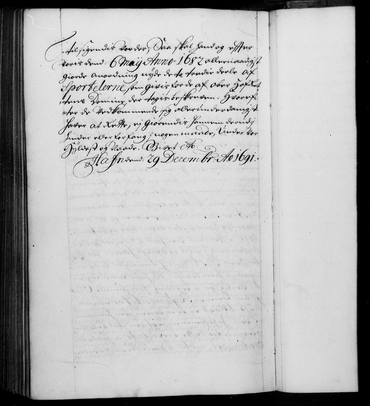 Danske Kanselli 1572-1799, RA/EA-3023/F/Fc/Fca/Fcaa/L0015: Norske registre (mikrofilm), 1688-1691, s. 519b