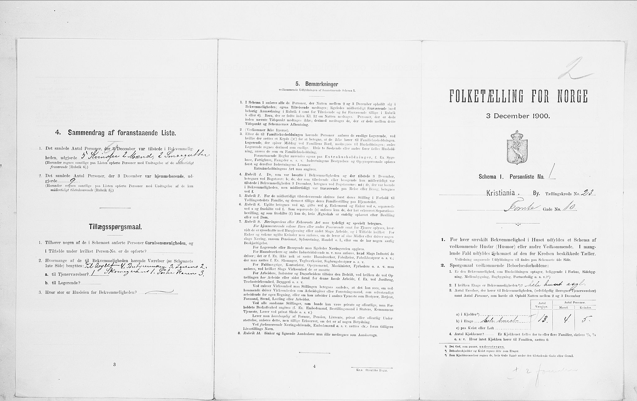 SAO, Folketelling 1900 for 0301 Kristiania kjøpstad, 1900, s. 102320