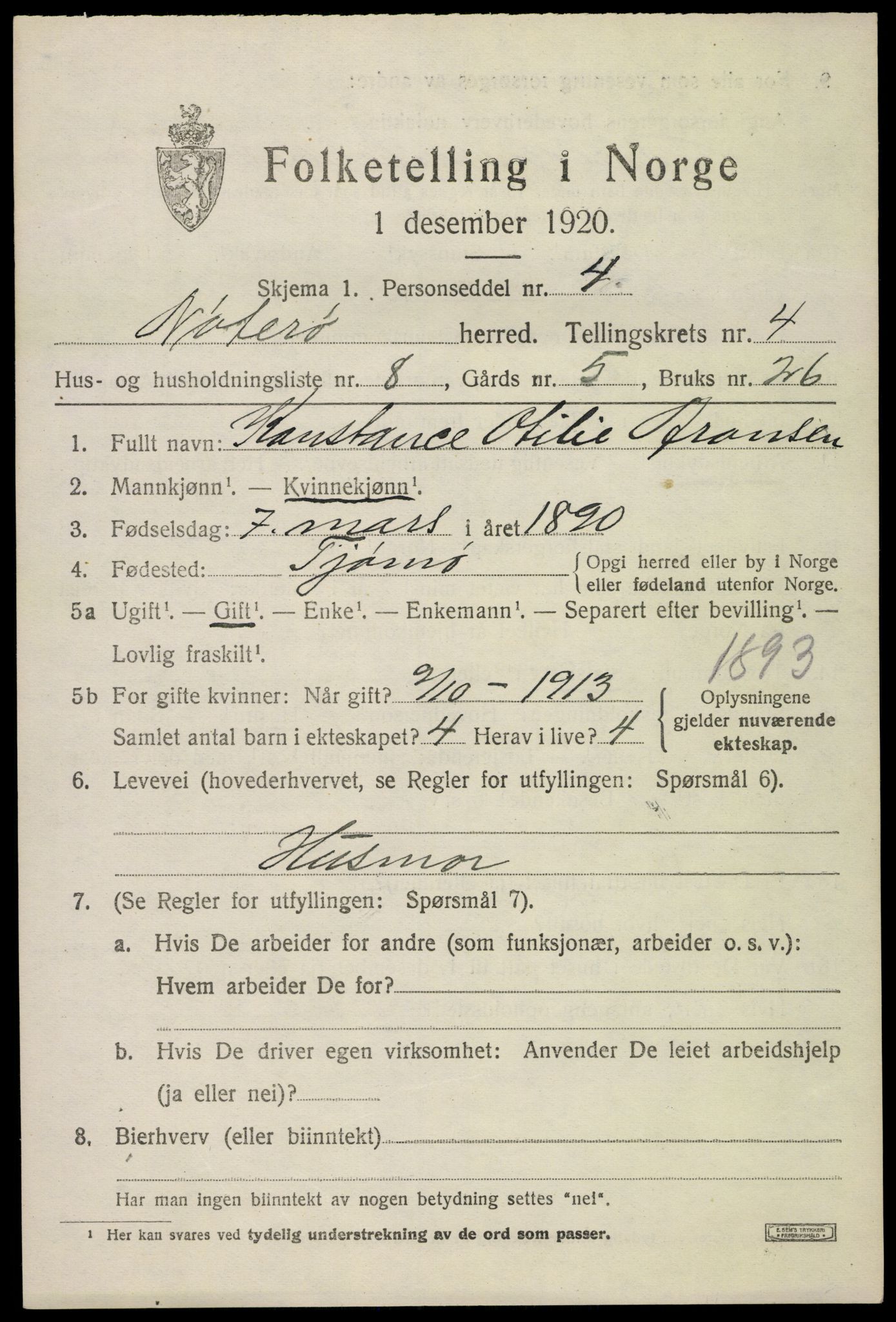SAKO, Folketelling 1920 for 0722 Nøtterøy herred, 1920, s. 6749
