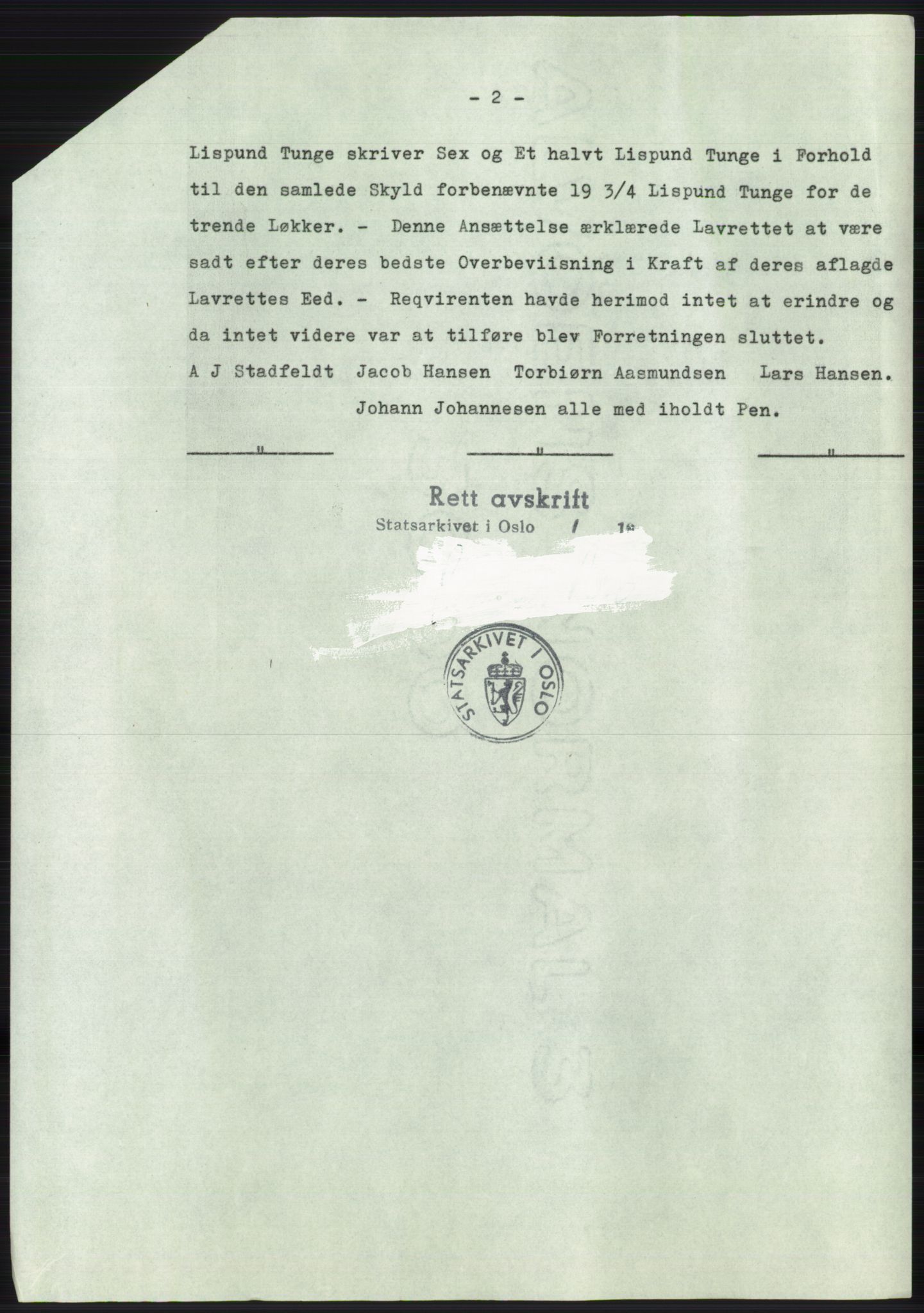 Statsarkivet i Oslo, AV/SAO-A-10621/Z/Zd/L0016: Avskrifter, j.nr 706-1878/1962, 1962, s. 421