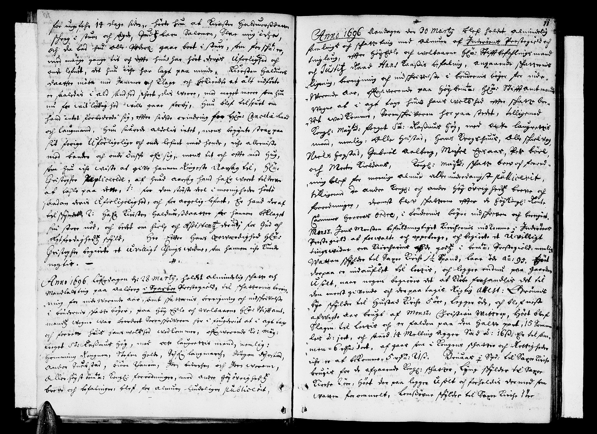 Inderøy sorenskriveri, AV/SAT-A-4147/1/1/1A/L0003: Tingbok, 1696-1699, s. 10b-11a