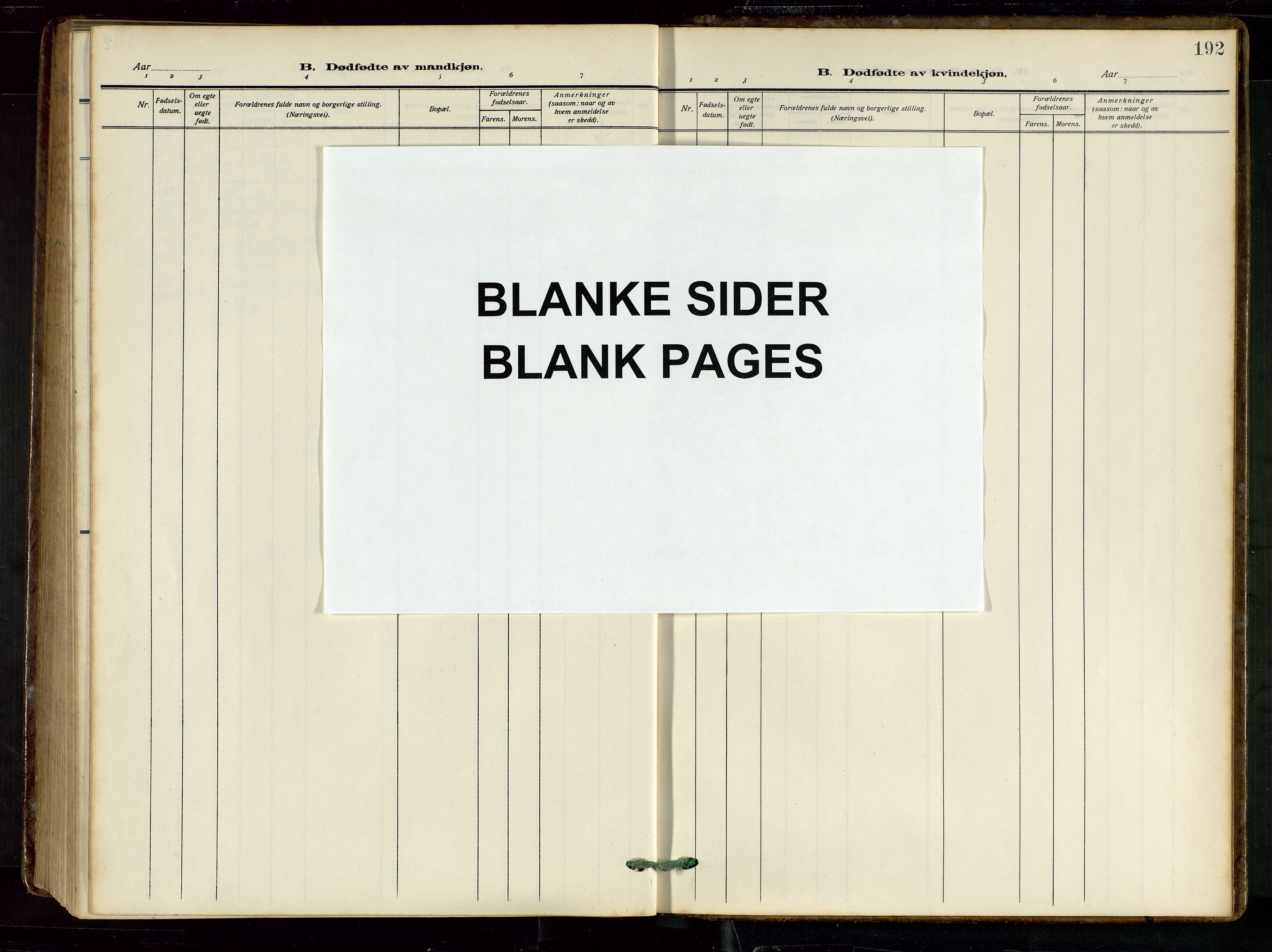 St. Petri sokneprestkontor, AV/SAST-A-101813/002/D/L0003: Ministerialbok nr. A 28, 1919-1938, s. 192