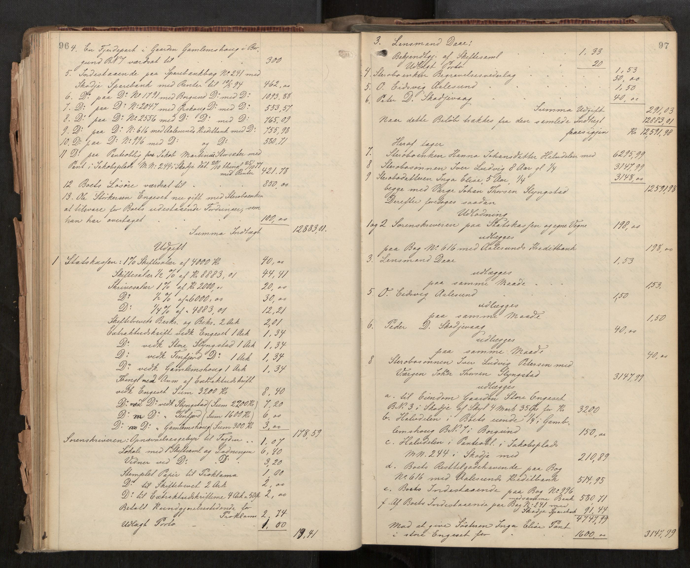 Nordre Sunnmøre sorenskriveri, AV/SAT-A-0006/1/3/3A/L0022: Skiftesluttningsprotokoll 3, 1893-1898, s. 96-97