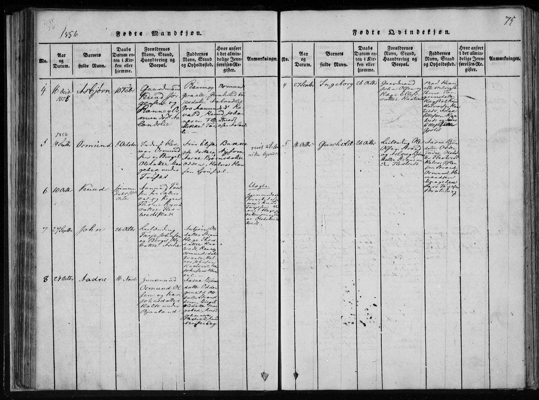Lårdal kirkebøker, SAKO/A-284/F/Fa/L0005: Ministerialbok nr. I 5, 1815-1860, s. 75