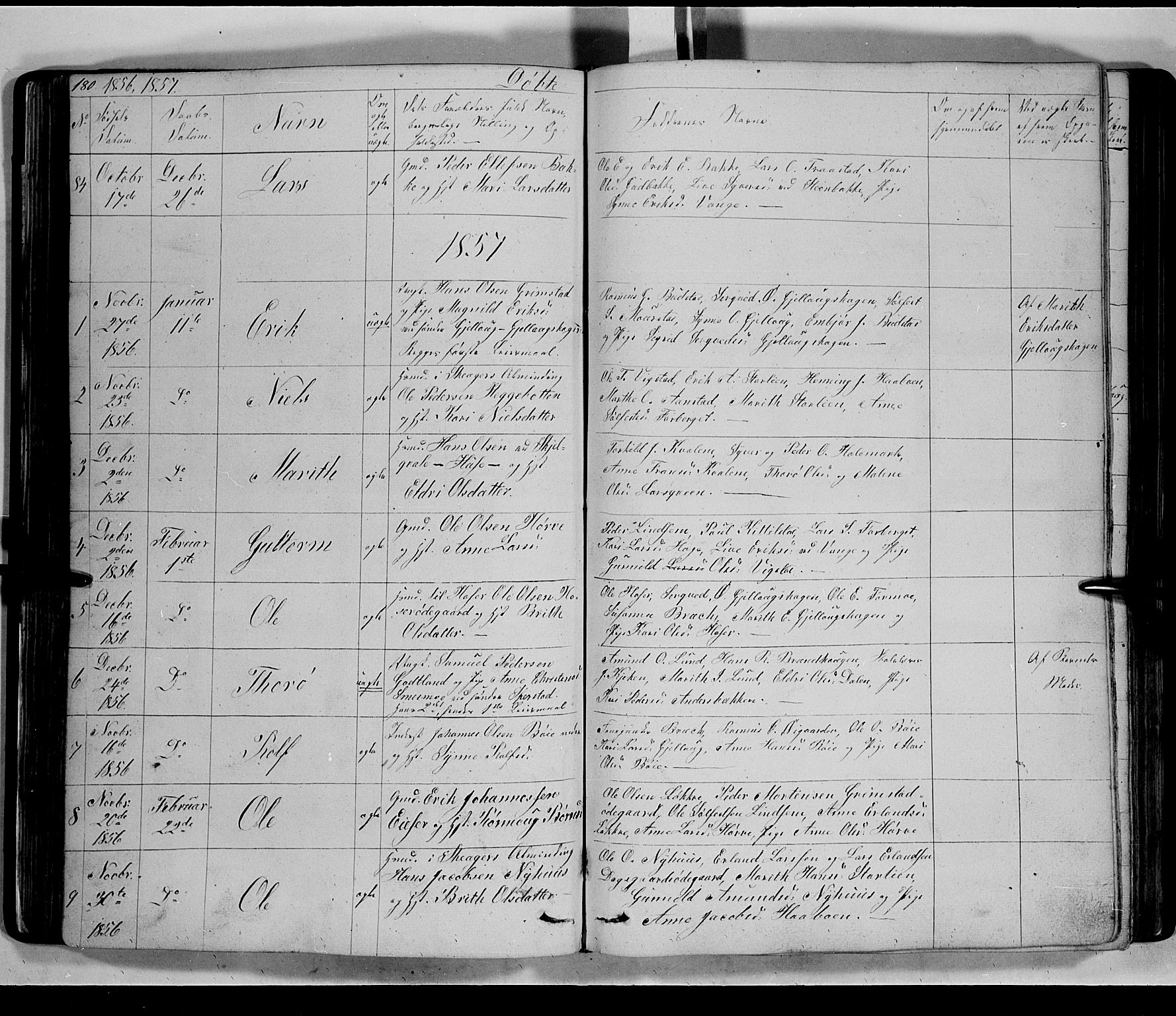Lom prestekontor, AV/SAH-PREST-070/L/L0004: Klokkerbok nr. 4, 1845-1864, s. 180-181