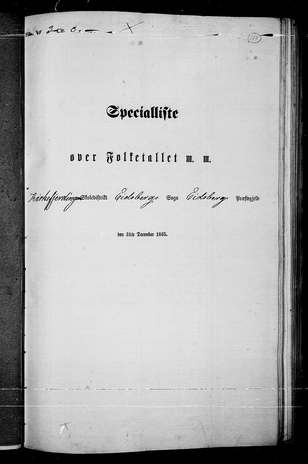 RA, Folketelling 1865 for 0125P Eidsberg prestegjeld, 1865, s. 93