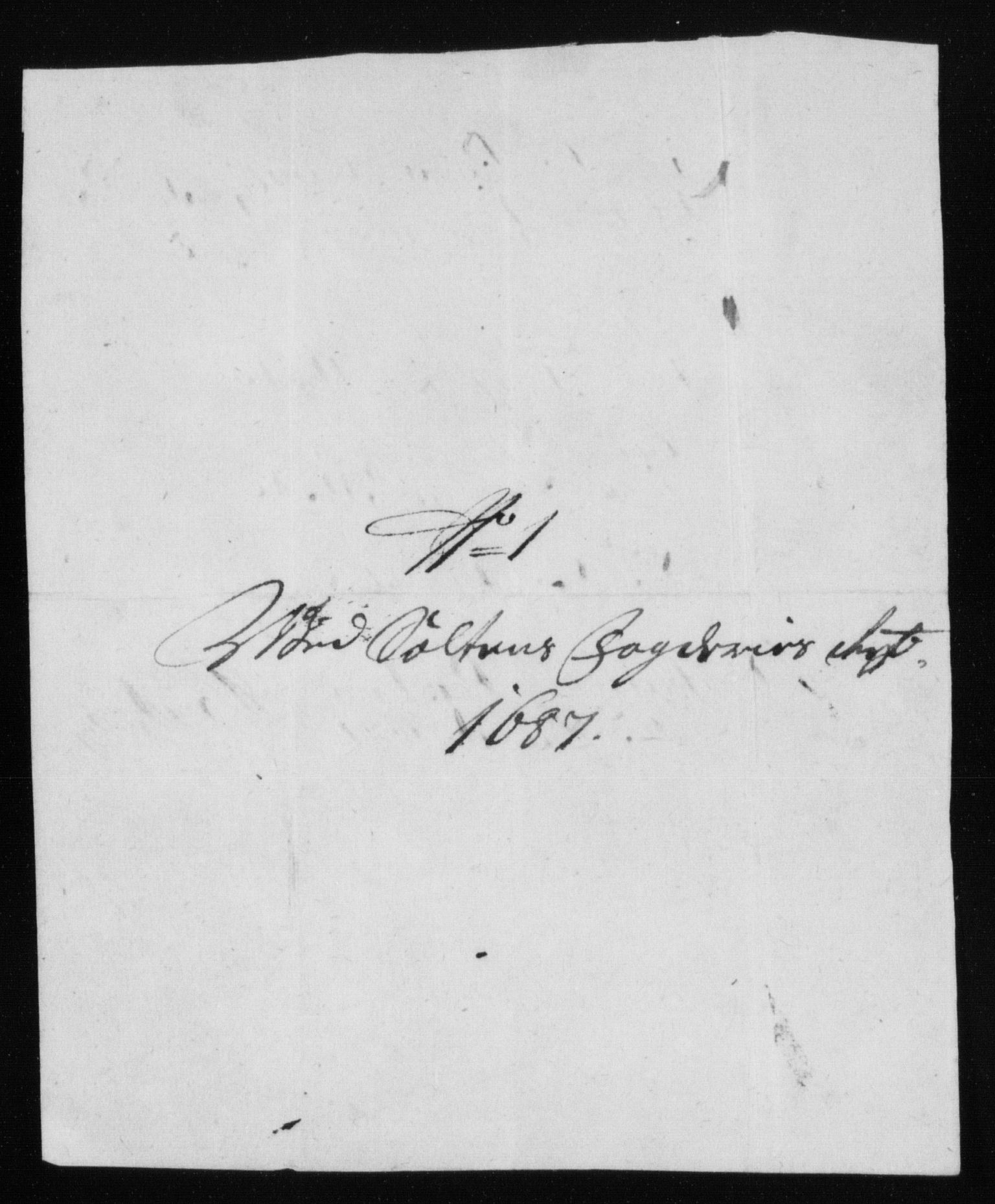 Rentekammeret inntil 1814, Reviderte regnskaper, Stiftamtstueregnskaper, Trondheim stiftamt og Nordland amt, AV/RA-EA-6044/R/Rh/L0009: Nordland amt, 1687