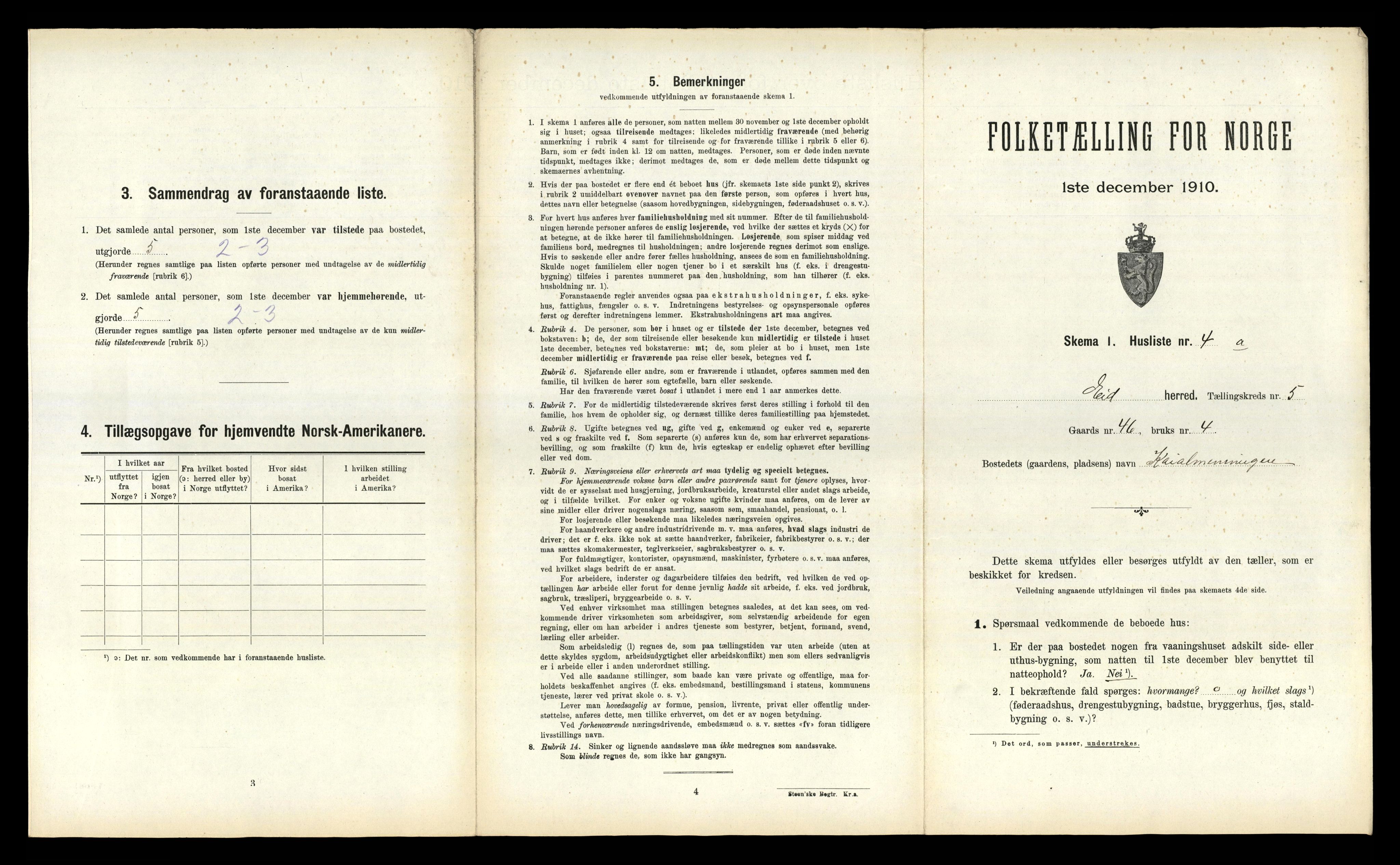 RA, Folketelling 1910 for 1443 Eid herred, 1910, s. 477