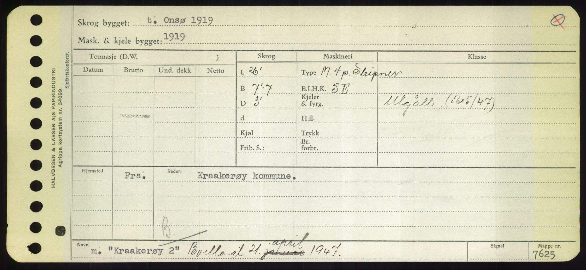 Sjøfartsdirektoratet med forløpere, Skipsmålingen, RA/S-1627/H/Hd/L0021: Fartøy, Kor-Kår, s. 249