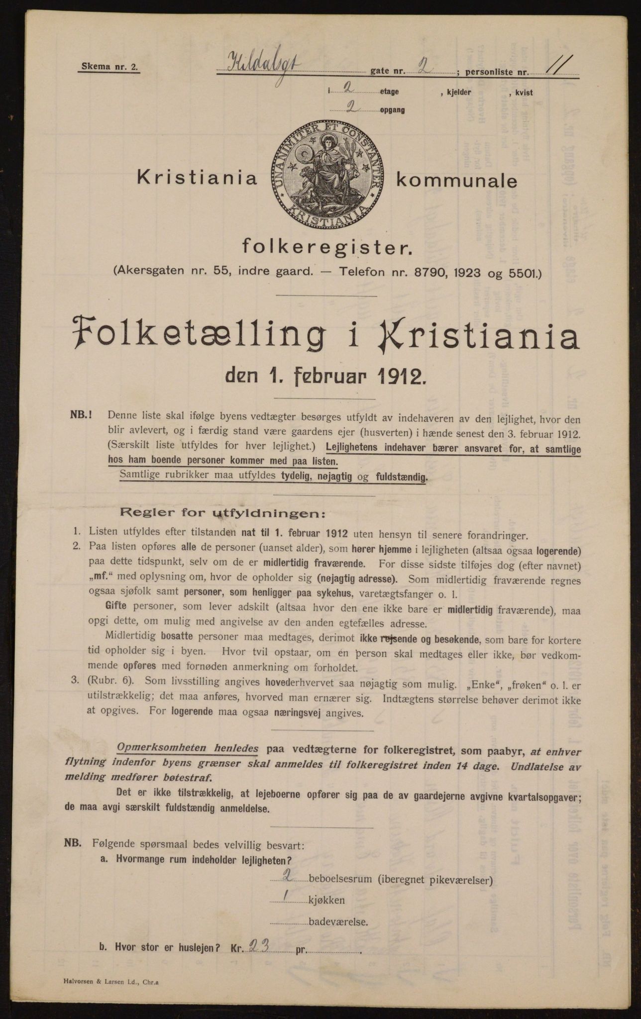 OBA, Kommunal folketelling 1.2.1912 for Kristiania, 1912, s. 49766