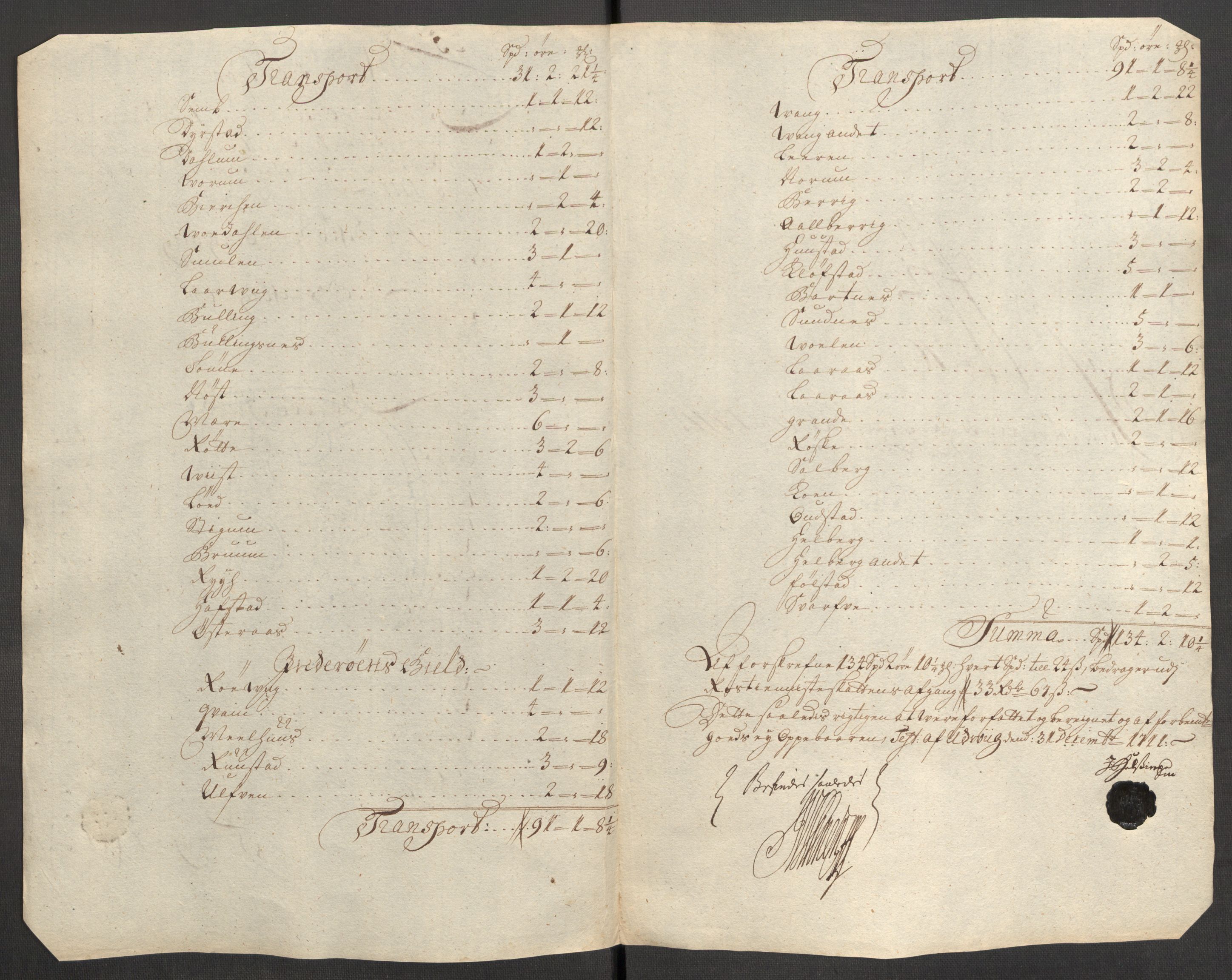 Rentekammeret inntil 1814, Reviderte regnskaper, Fogderegnskap, RA/EA-4092/R63/L4319: Fogderegnskap Inderøy, 1711, s. 434