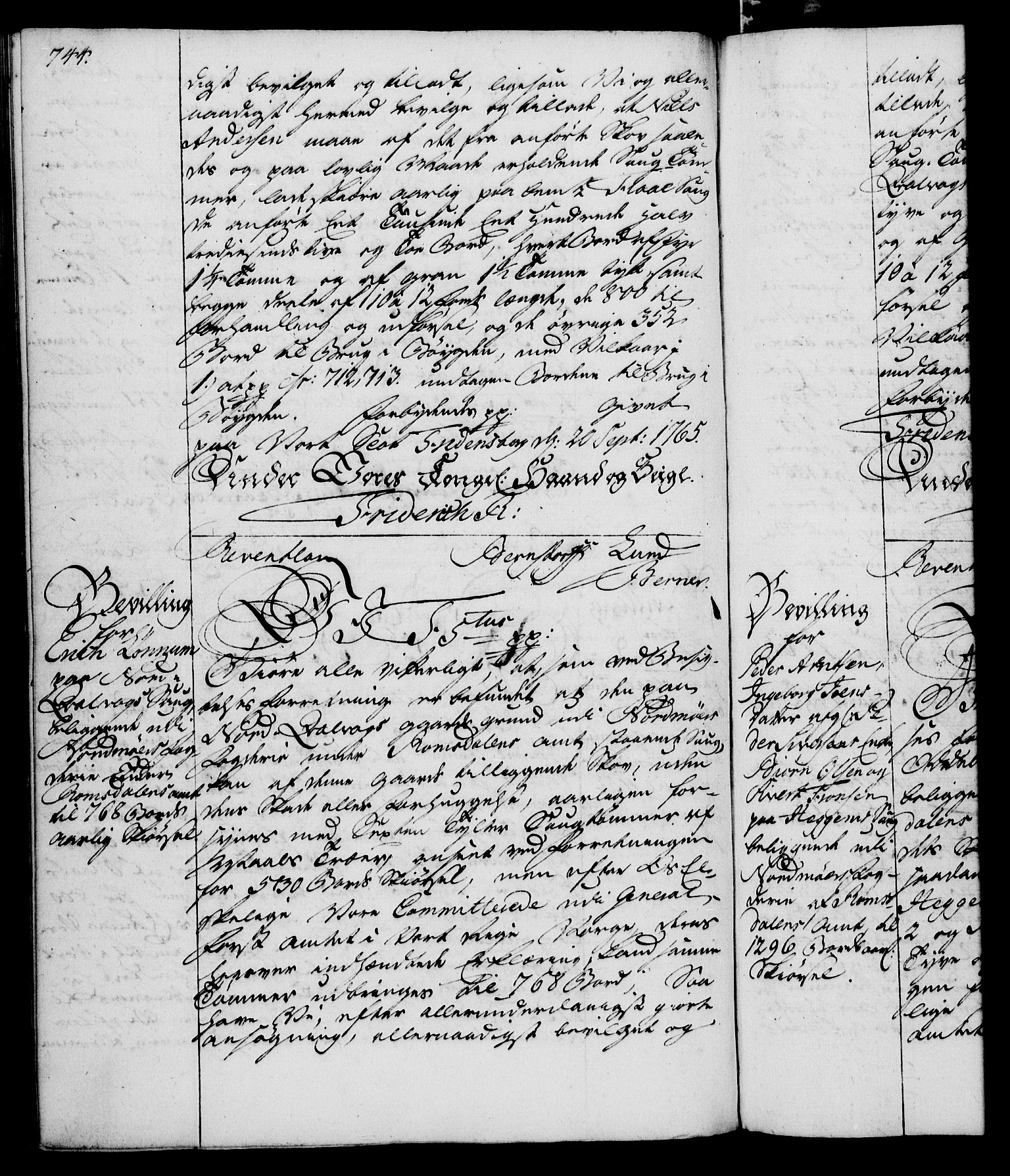 Rentekammeret, Kammerkanselliet, AV/RA-EA-3111/G/Gg/Gga/L0007: Norsk ekspedisjonsprotokoll med register (merket RK 53.7), 1759-1768, s. 744