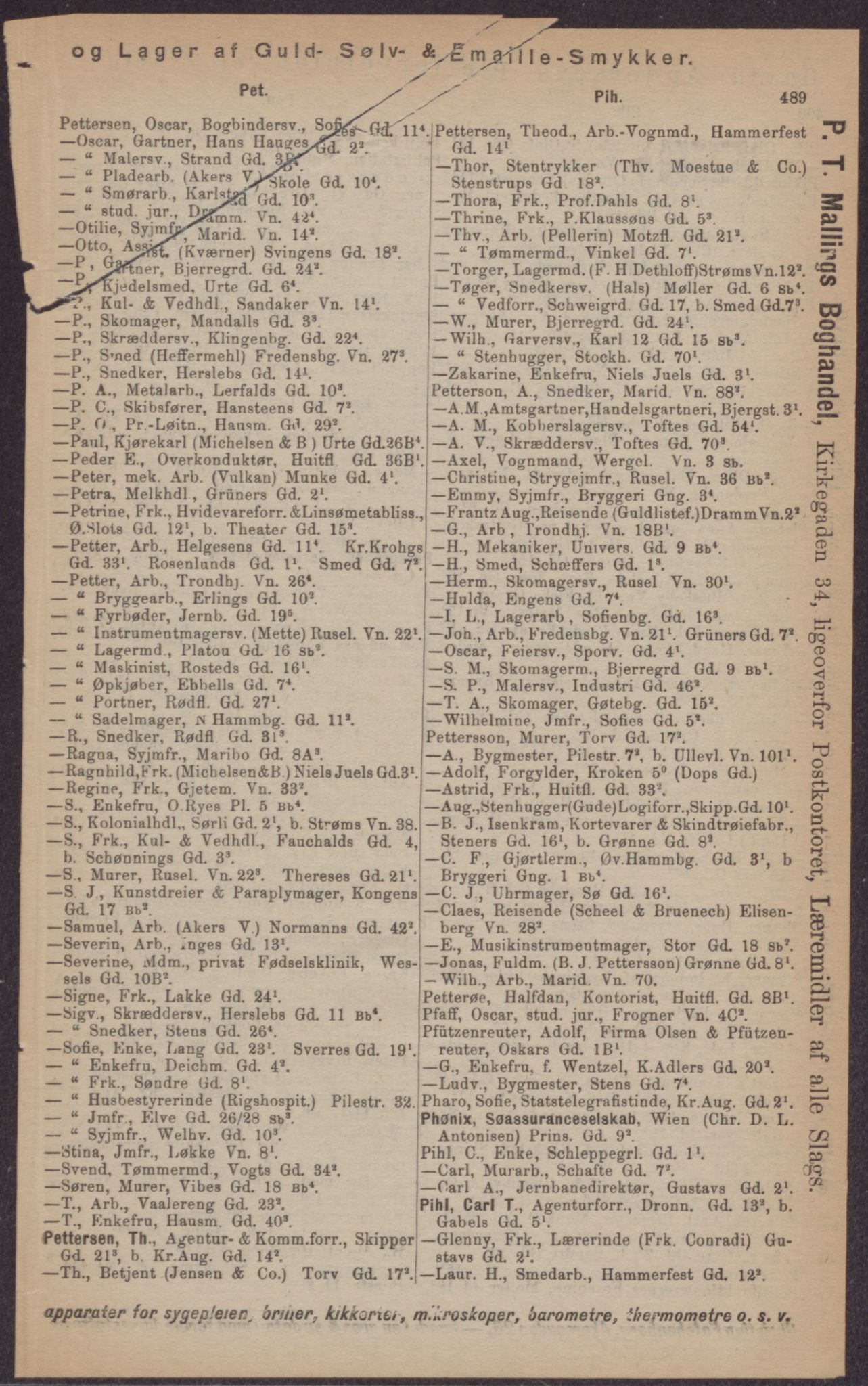 Kristiania/Oslo adressebok, PUBL/-, 1897, s. 489