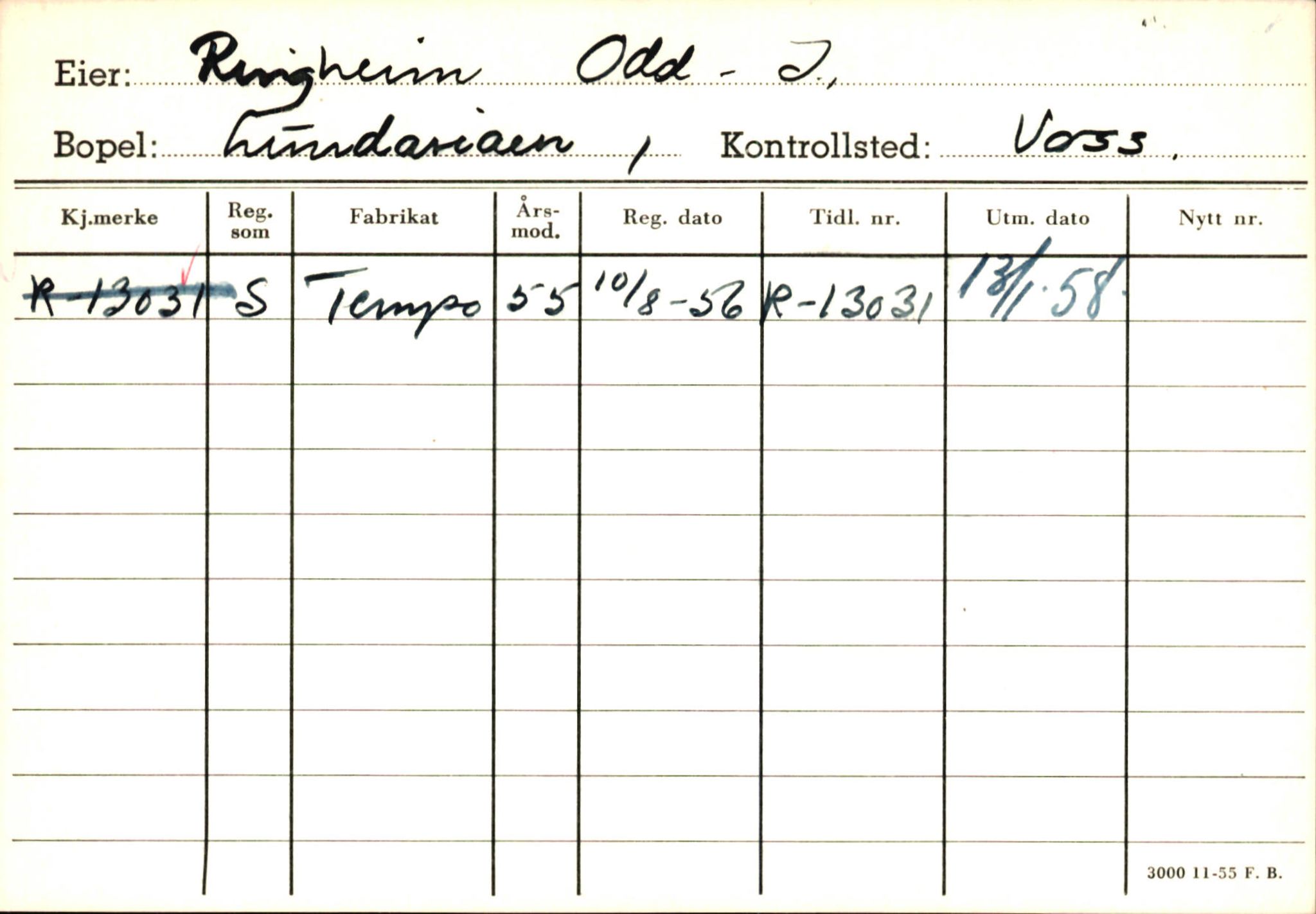 Statens vegvesen, Hordaland vegkontor, AV/SAB-A-5201/2/Ha/L0045: R-eierkort R, 1920-1971, s. 66