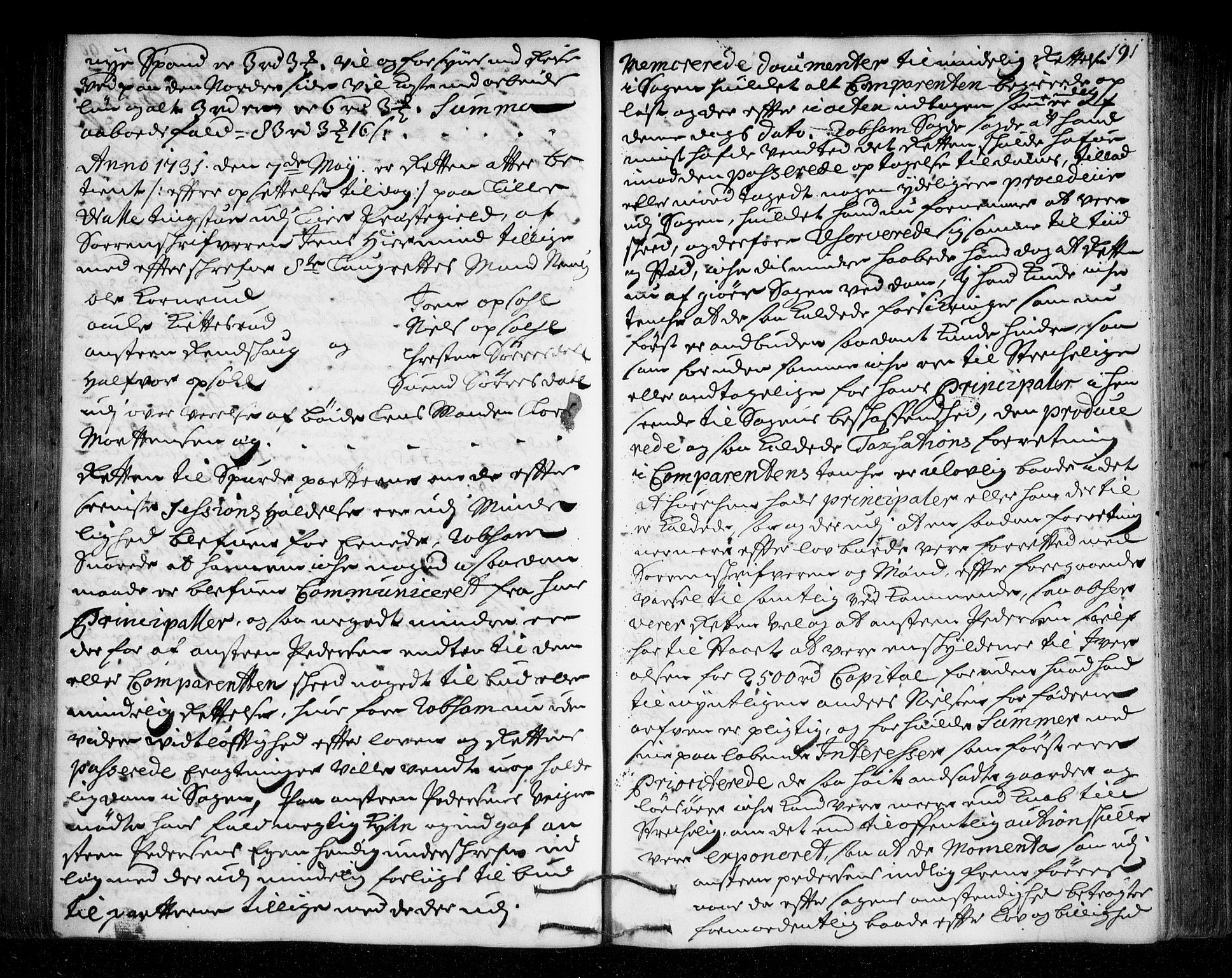 Lier, Røyken og Hurum sorenskriveri, AV/SAKO-A-89/F/Fa/L0046: Tingbok, 1729-1733, s. 191