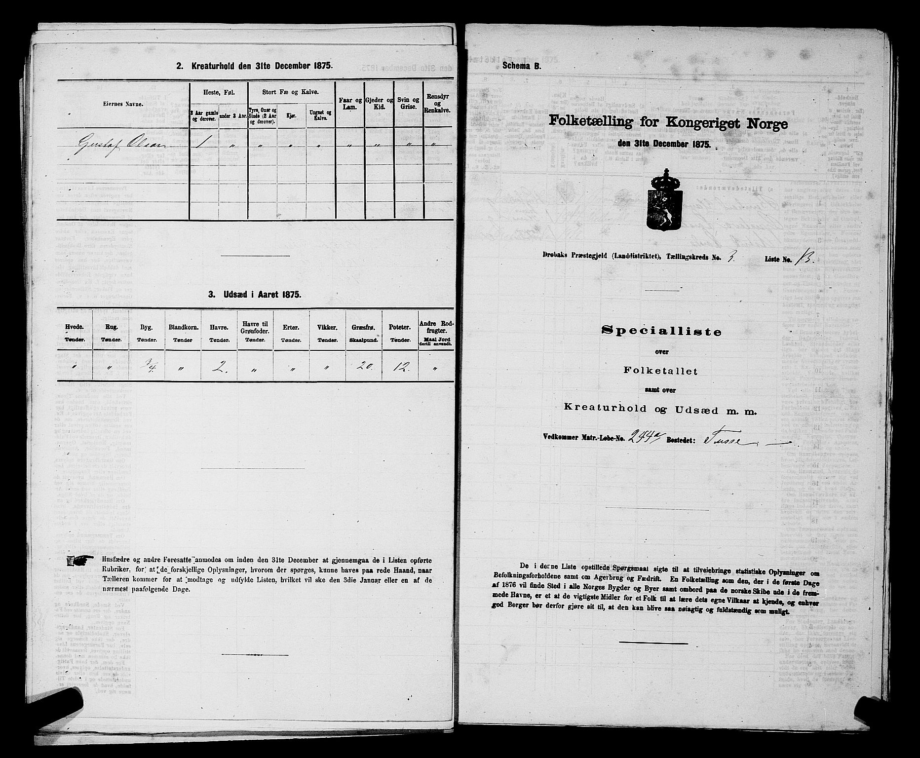 RA, Folketelling 1875 for 0215L Drøbak prestegjeld, Frogn sokn, 1875, s. 620