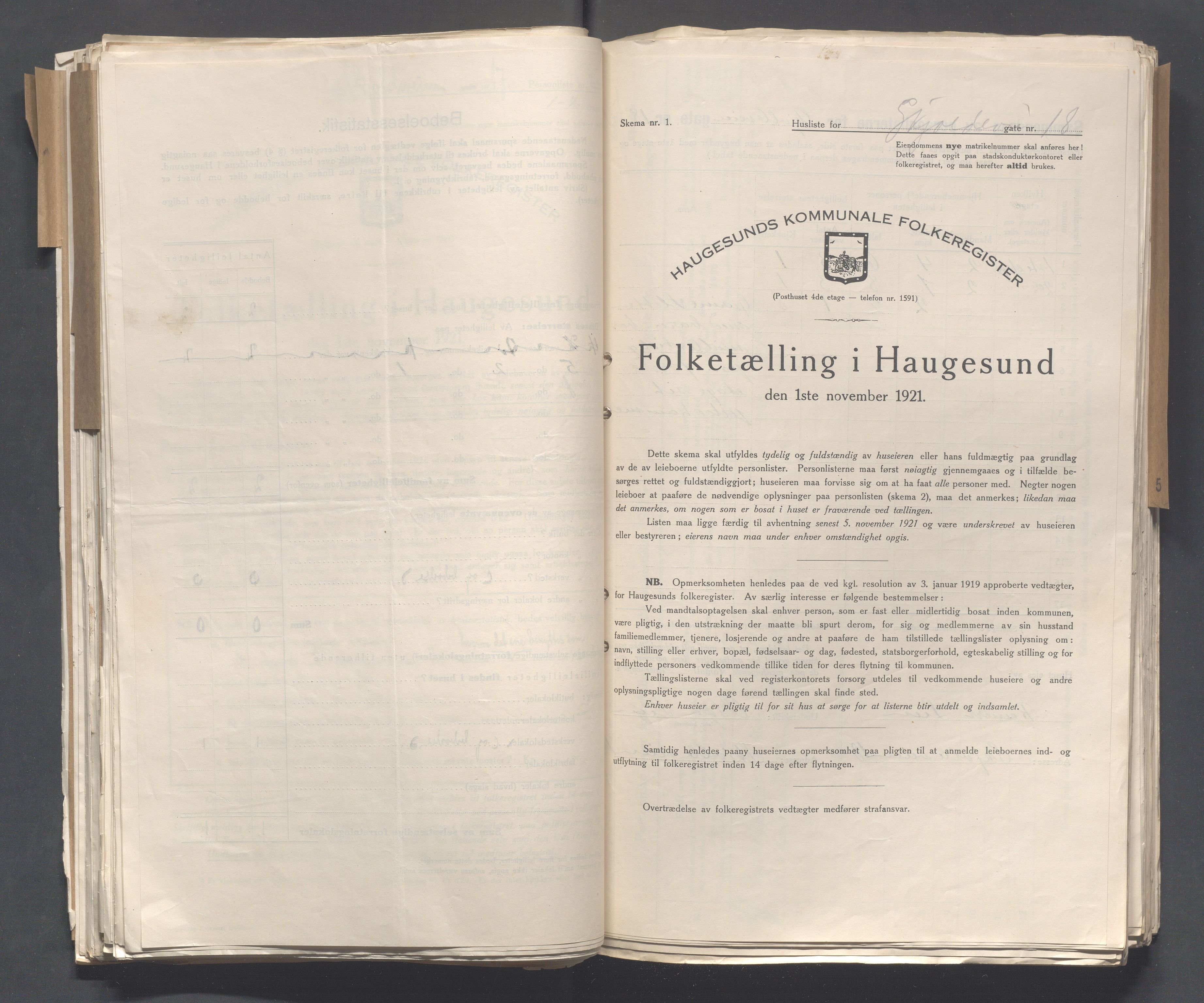 IKAR, Kommunal folketelling 1.11.1921 for Haugesund, 1921, s. 4014