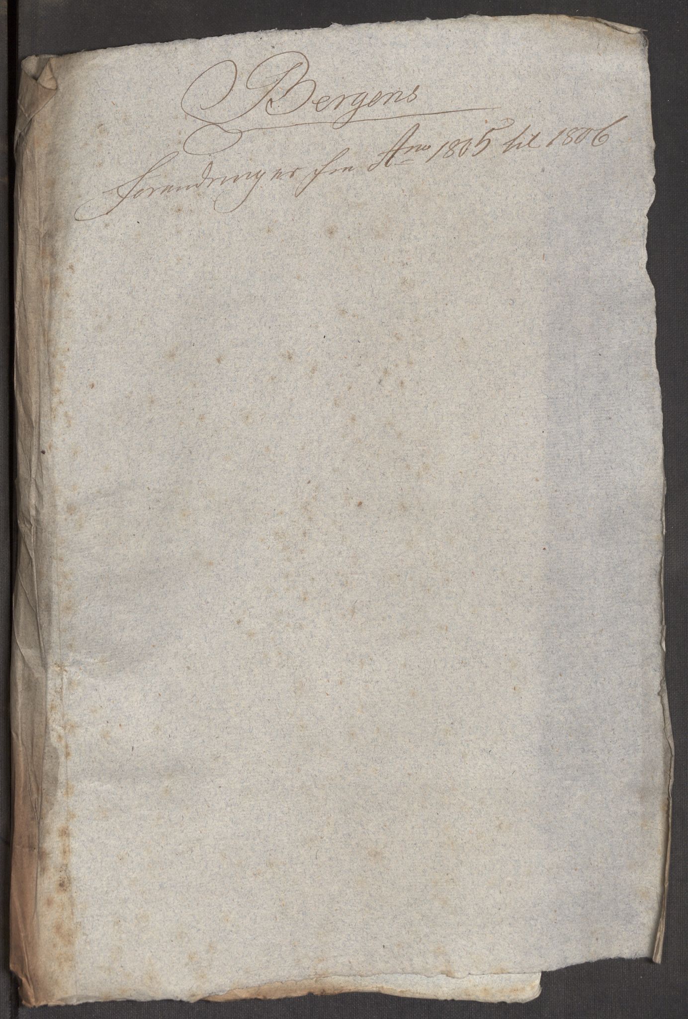 Kommersekollegiet, Brannforsikringskontoret 1767-1814, AV/RA-EA-5458/F/Fa/L0006/0002: Bergen / Dokumenter, 1797-1807