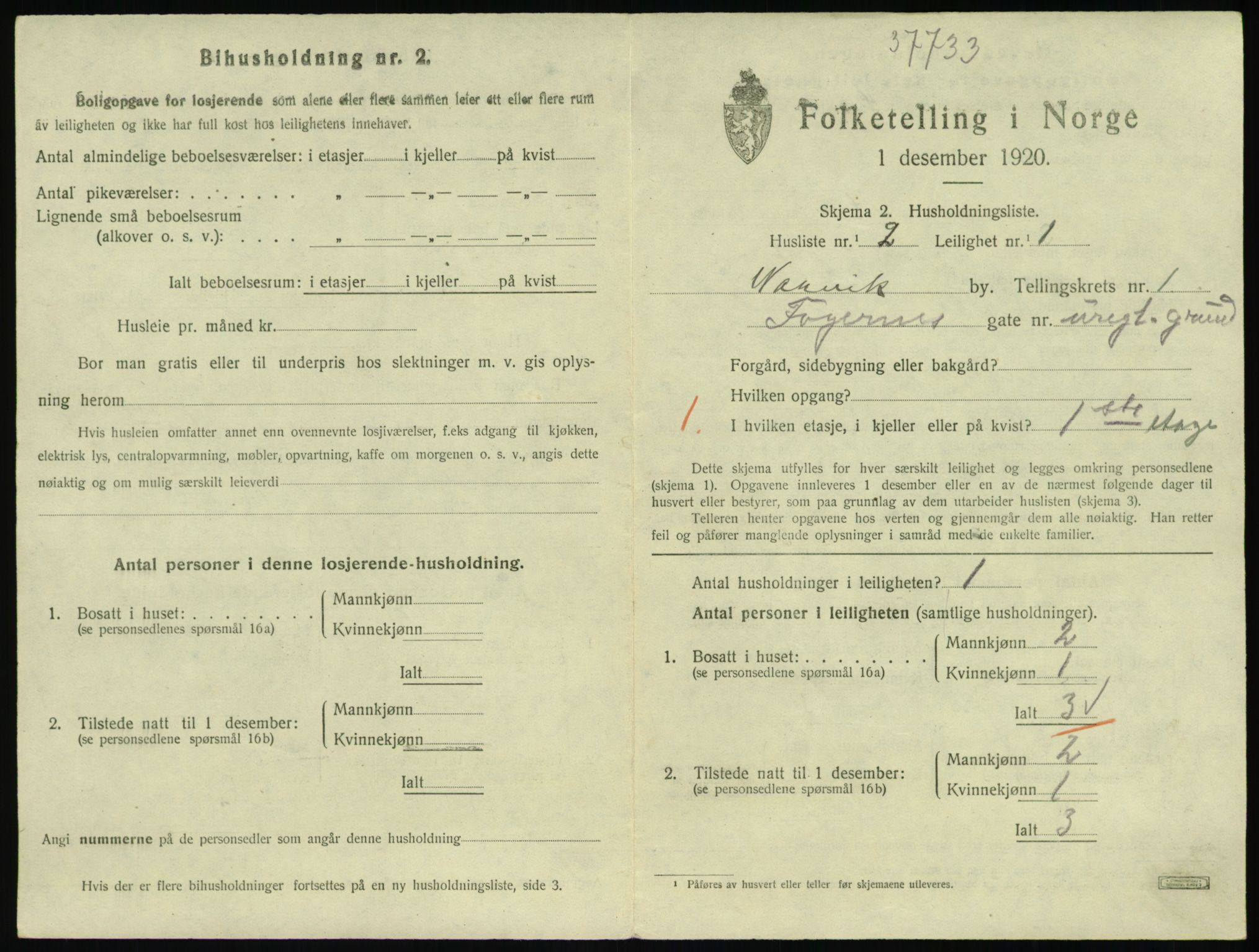 SAT, Folketelling 1920 for 1805 Narvik kjøpstad, 1920, s. 1142