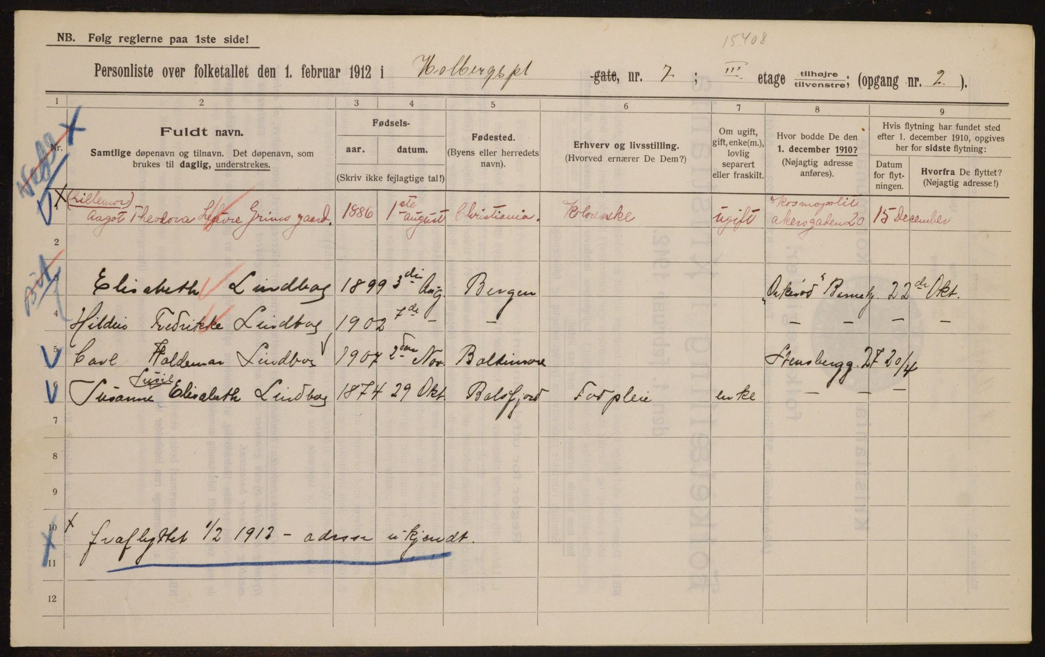 OBA, Kommunal folketelling 1.2.1912 for Kristiania, 1912, s. 41021