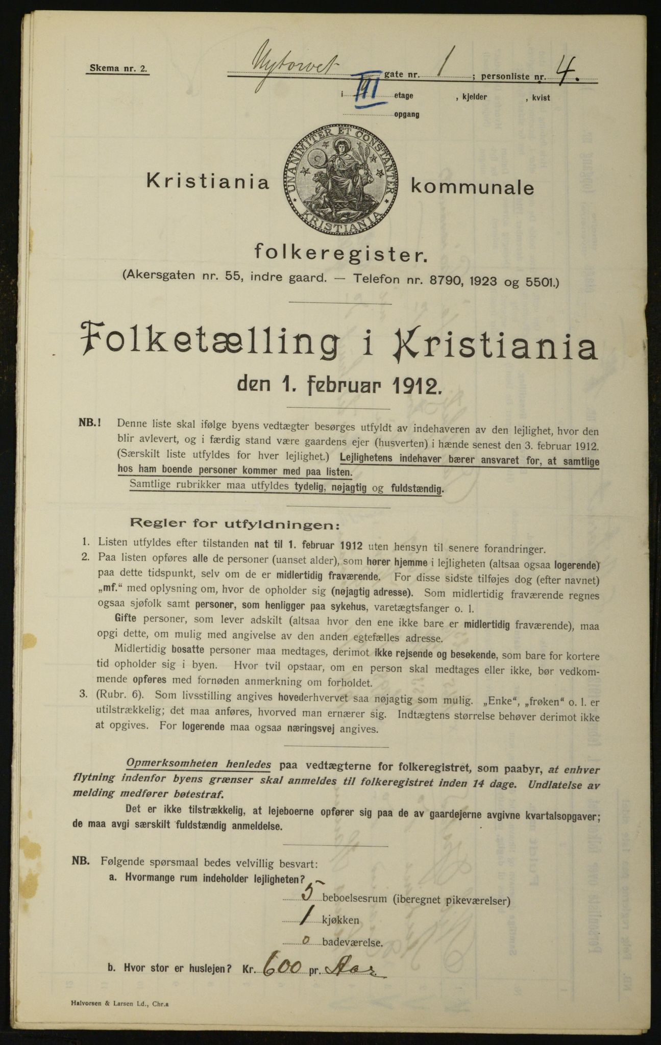 OBA, Kommunal folketelling 1.2.1912 for Kristiania, 1912, s. 74715