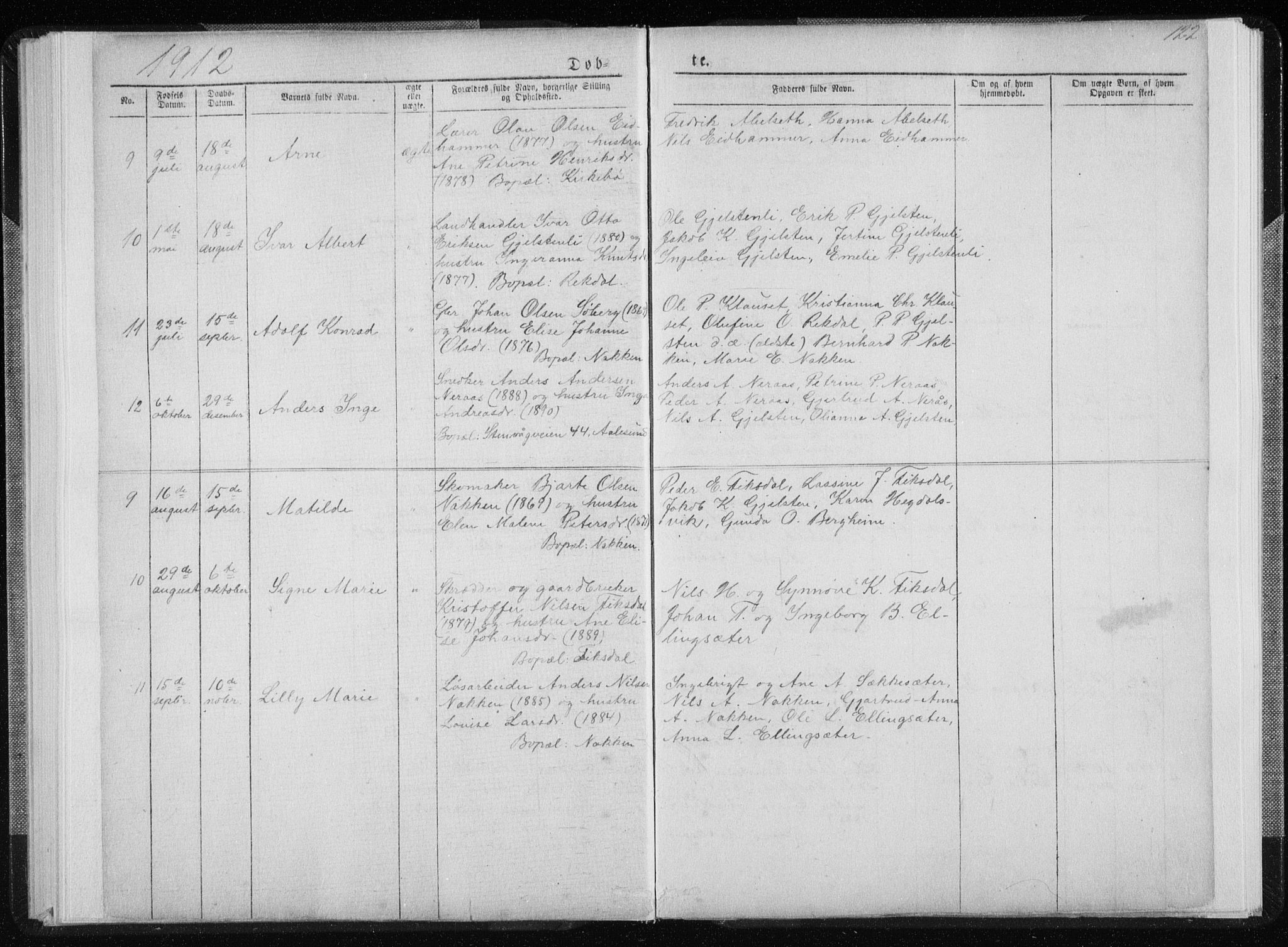 Ministerialprotokoller, klokkerbøker og fødselsregistre - Møre og Romsdal, AV/SAT-A-1454/540/L0541: Klokkerbok nr. 540C01, 1867-1920, s. 122