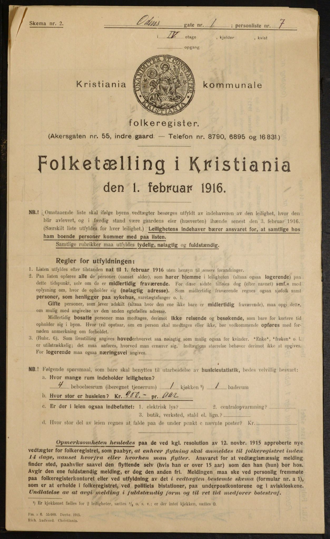 OBA, Kommunal folketelling 1.2.1916 for Kristiania, 1916, s. 76259