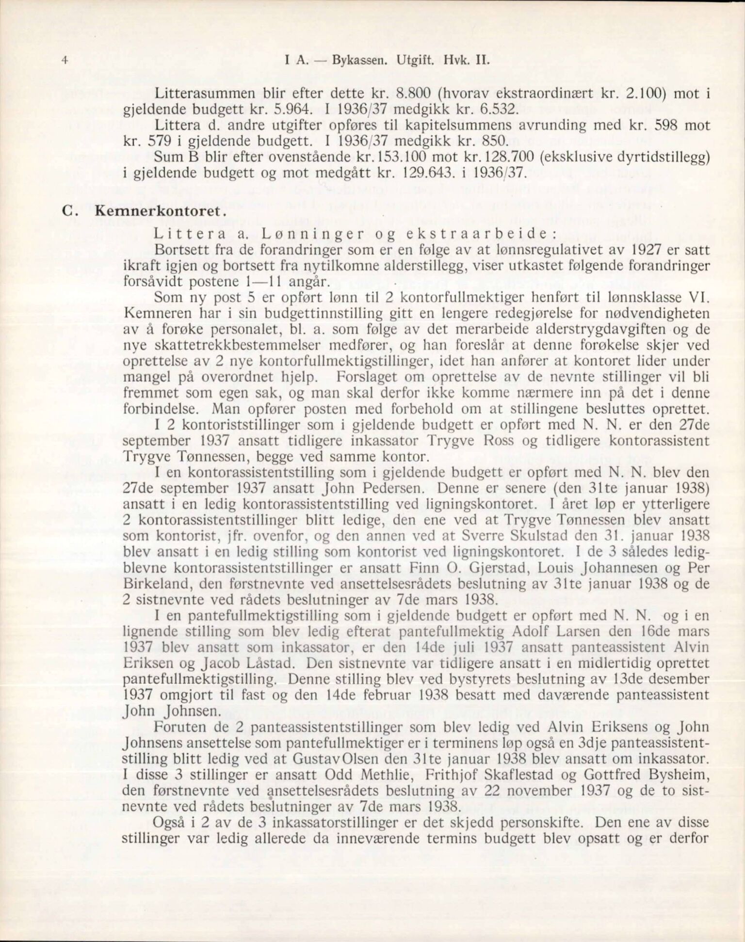Bergen kommune. Formannskapet, BBA/A-0003/Ad/L0137: Bergens Kommuneforhandlinger, bind II, 1938