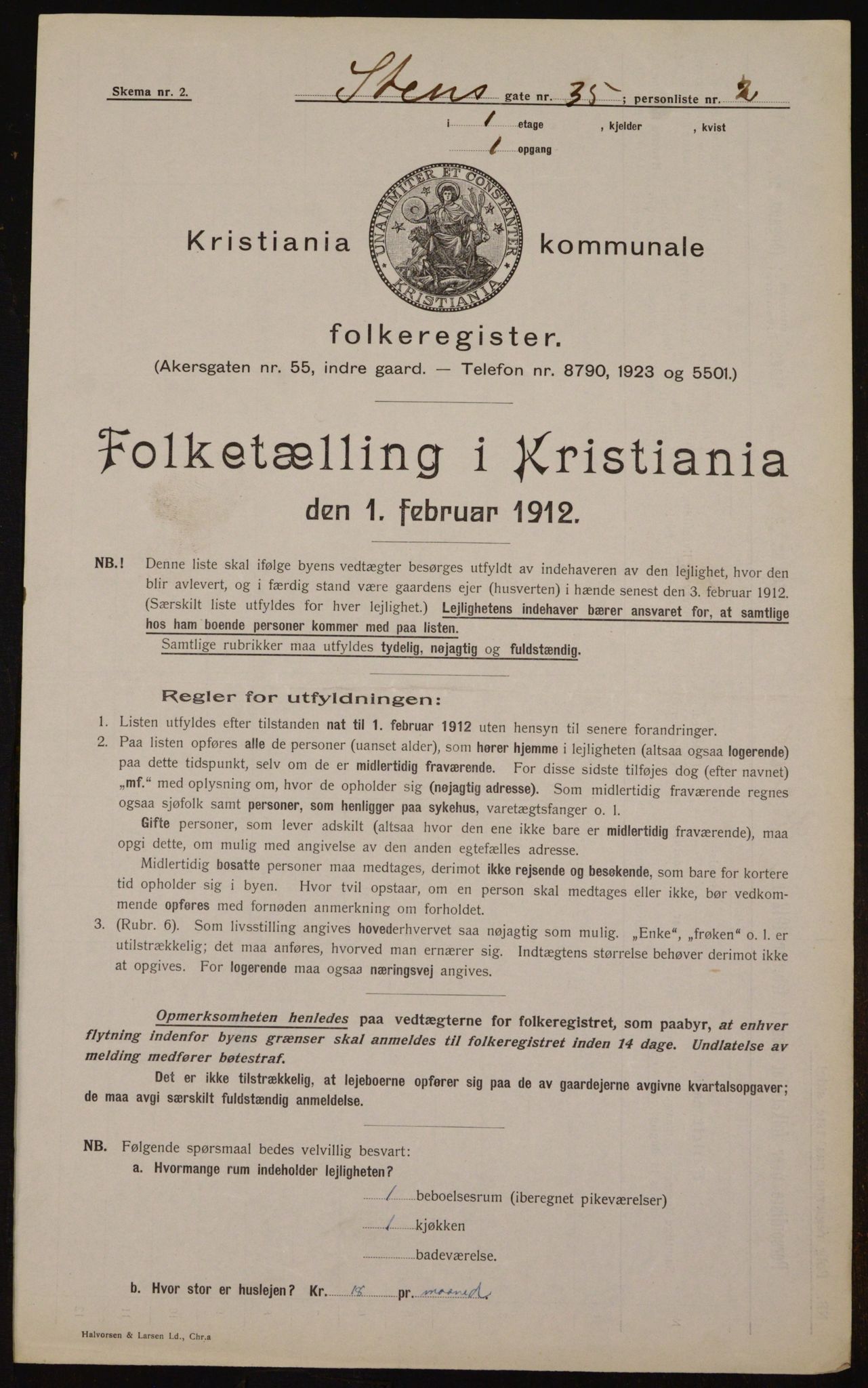 OBA, Kommunal folketelling 1.2.1912 for Kristiania, 1912, s. 102346