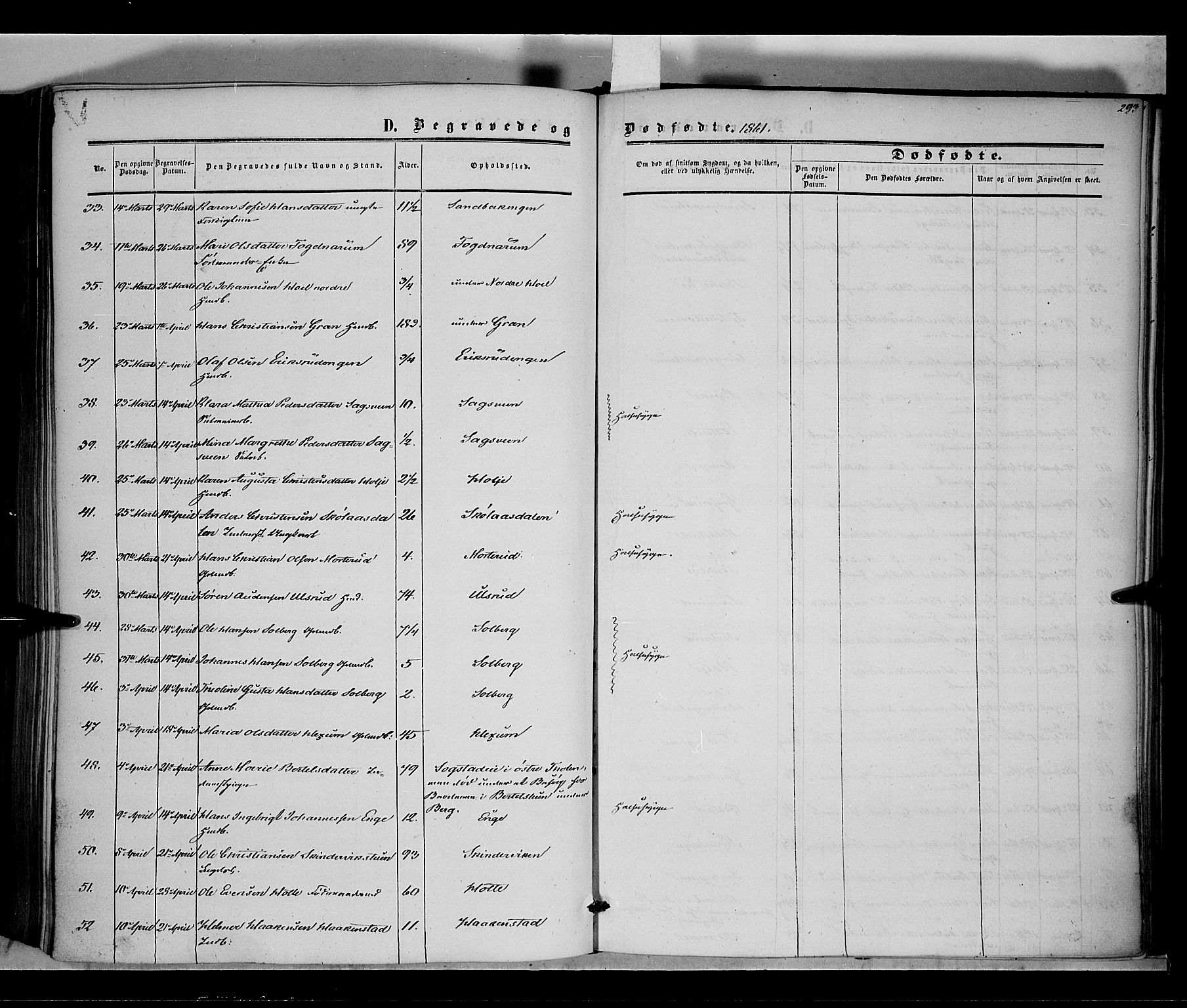 Vestre Toten prestekontor, AV/SAH-PREST-108/H/Ha/Haa/L0006: Ministerialbok nr. 6, 1856-1861, s. 293