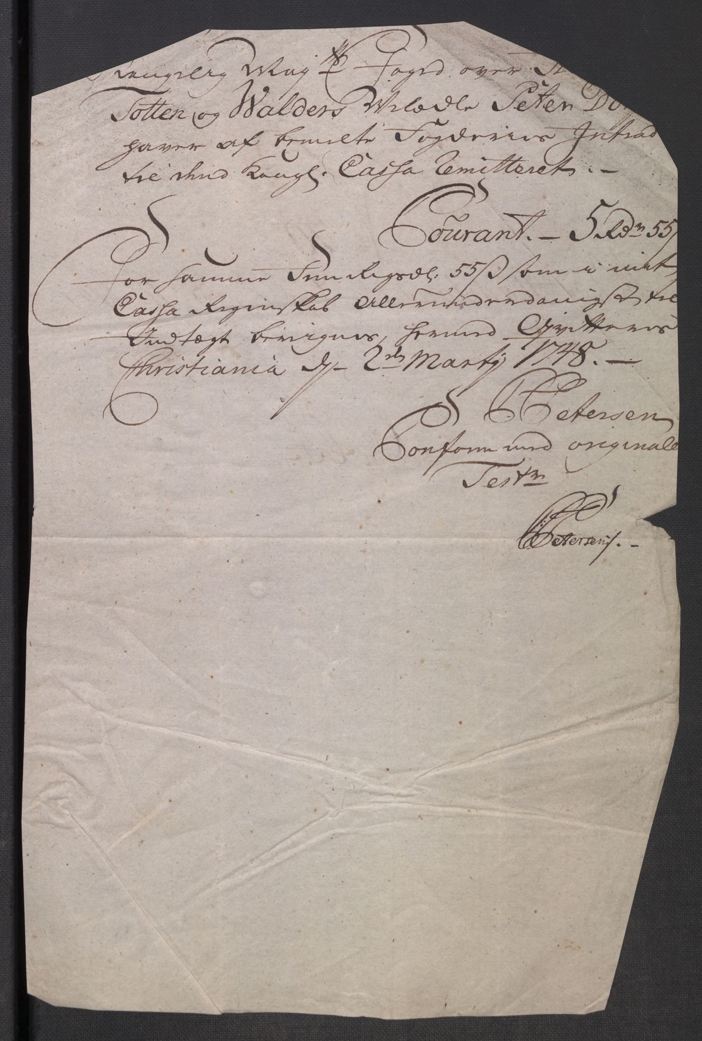 Rentekammeret inntil 1814, Reviderte regnskaper, Fogderegnskap, RA/EA-4092/R18/L1346: Fogderegnskap Hadeland, Toten og Valdres, 1747-1748, s. 245