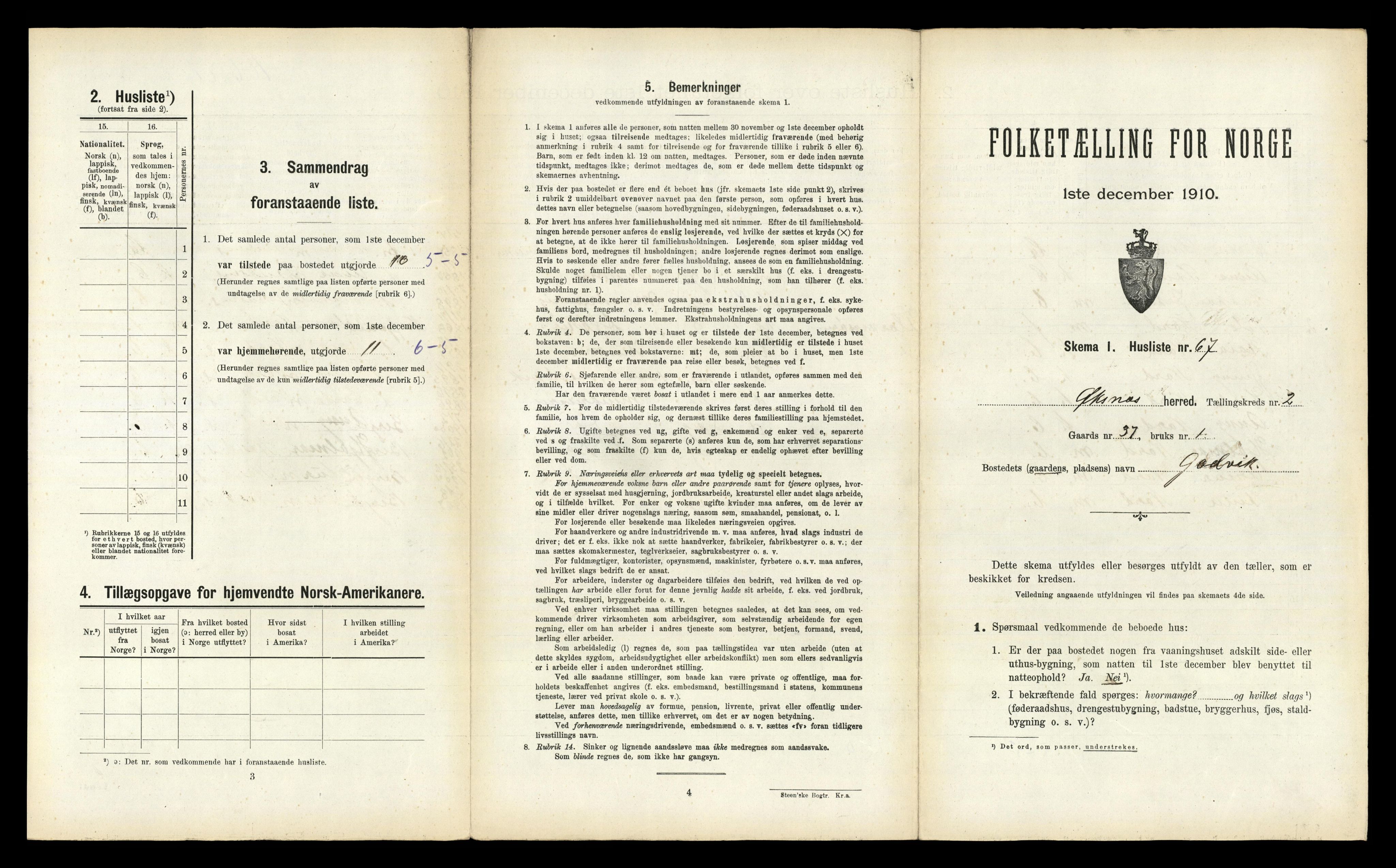 RA, Folketelling 1910 for 1868 Øksnes herred, 1910, s. 326