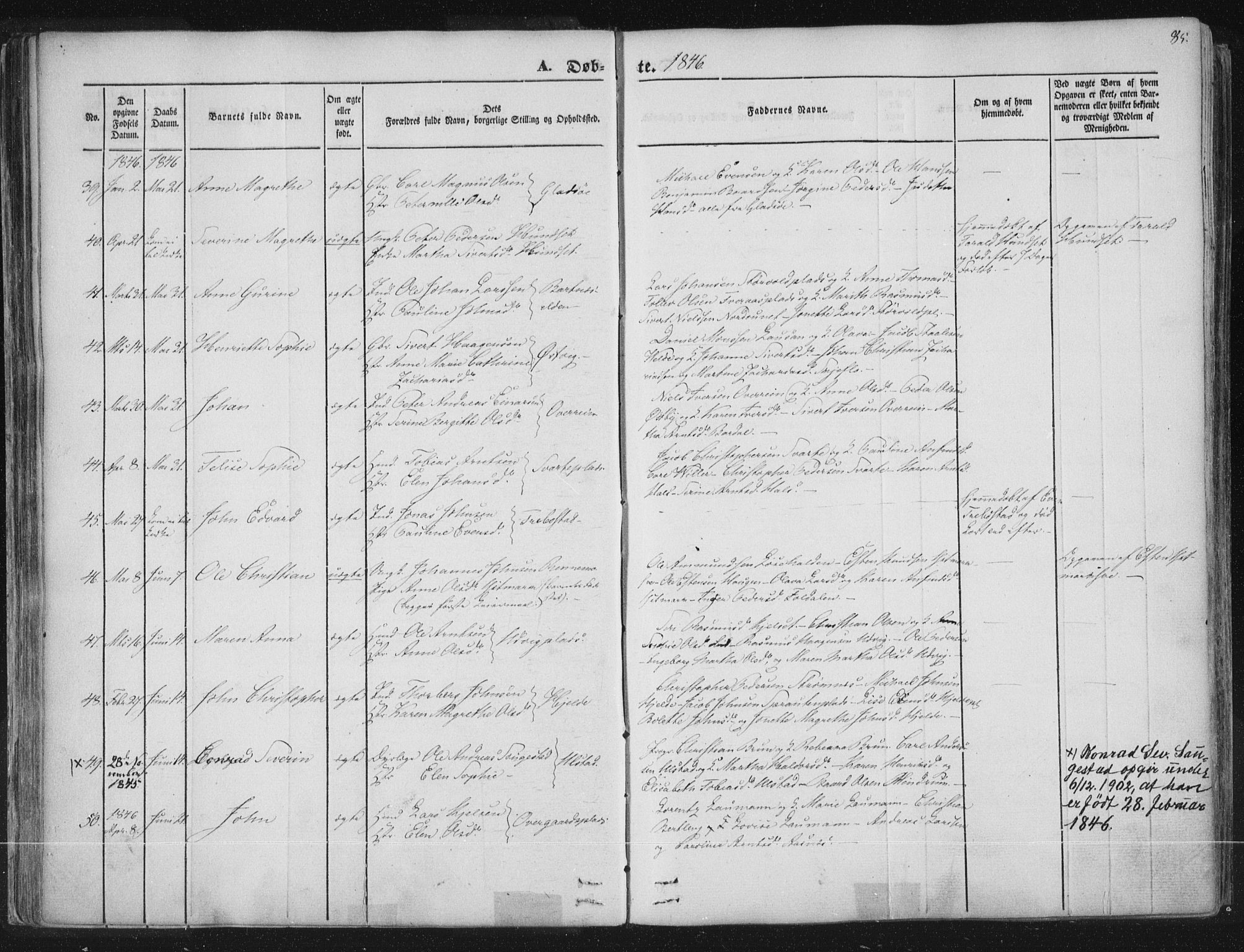 Ministerialprotokoller, klokkerbøker og fødselsregistre - Nord-Trøndelag, AV/SAT-A-1458/741/L0392: Ministerialbok nr. 741A06, 1836-1848, s. 85