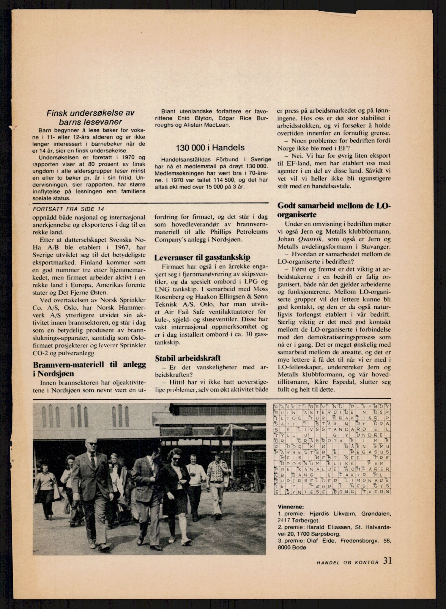Nygaard, Kristen, RA/PA-1398/F/Fi/L0002: Fagbevegelse, demokrati, Jern- og Metallprosjektet, 1970-2002, s. 31